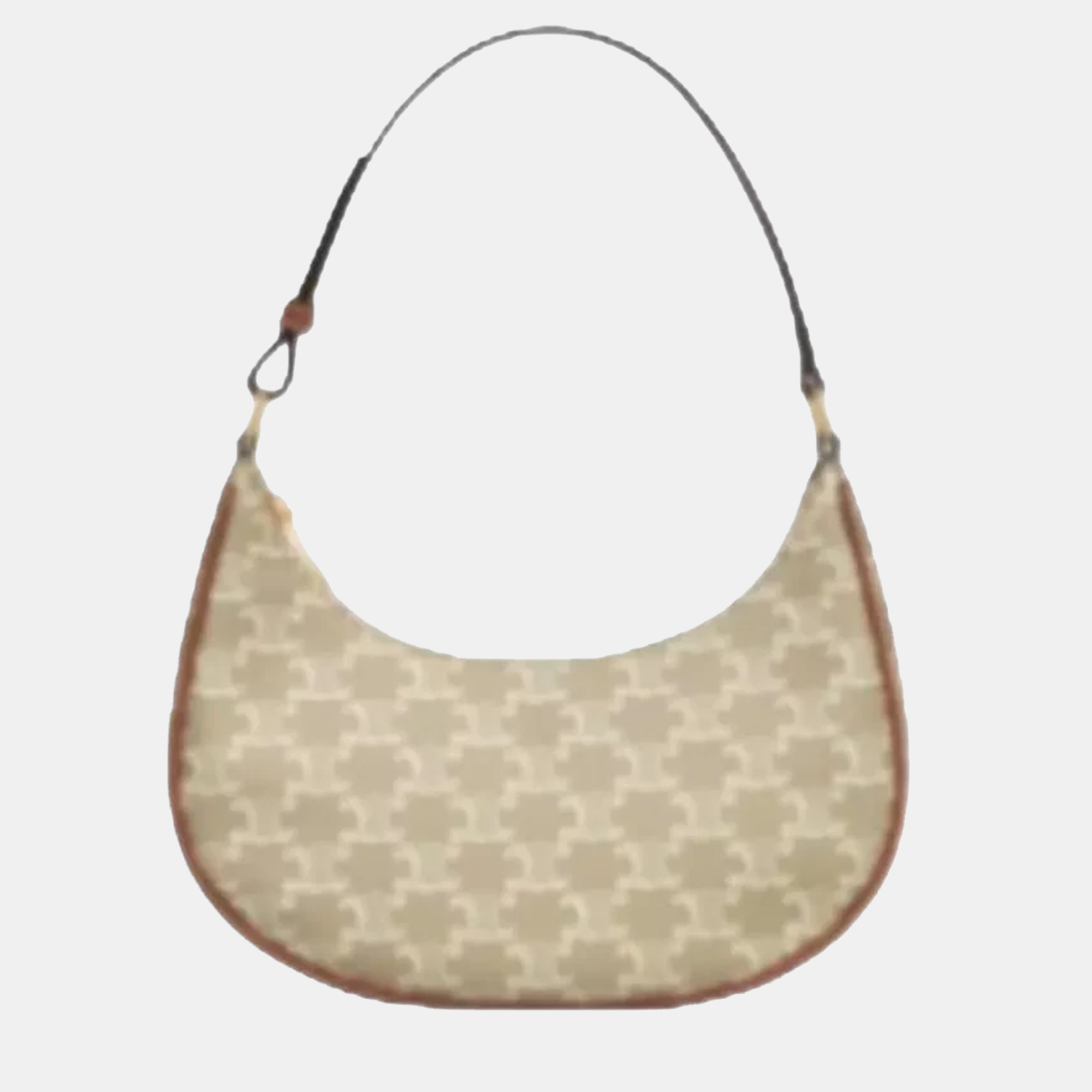 

Celine Ava Grege Triomphe Canvas Calfskin Shoulder Bag, Grey