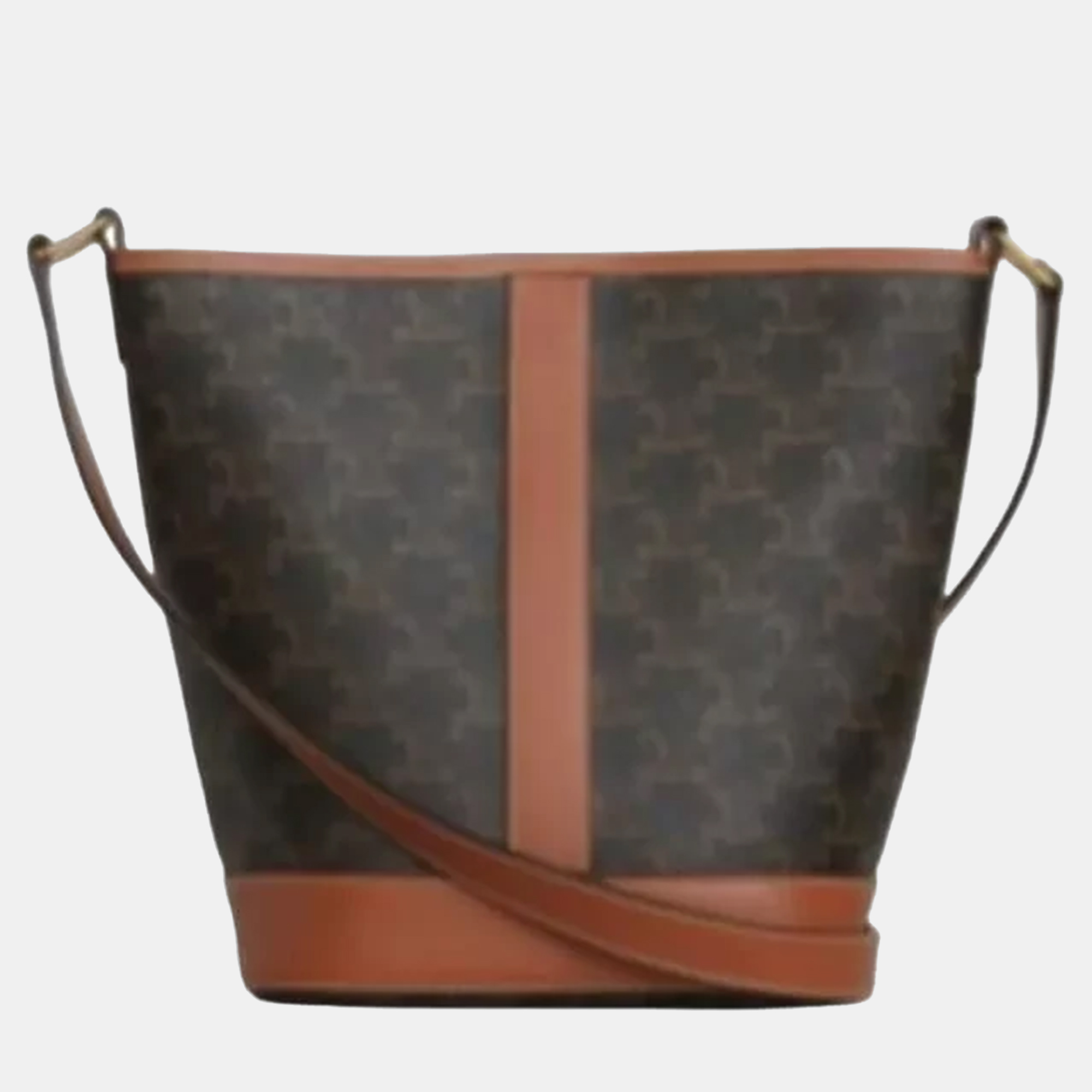 

Celine Triomphe Bucket Small Burnt Canvas Shoulder Bag, Brown