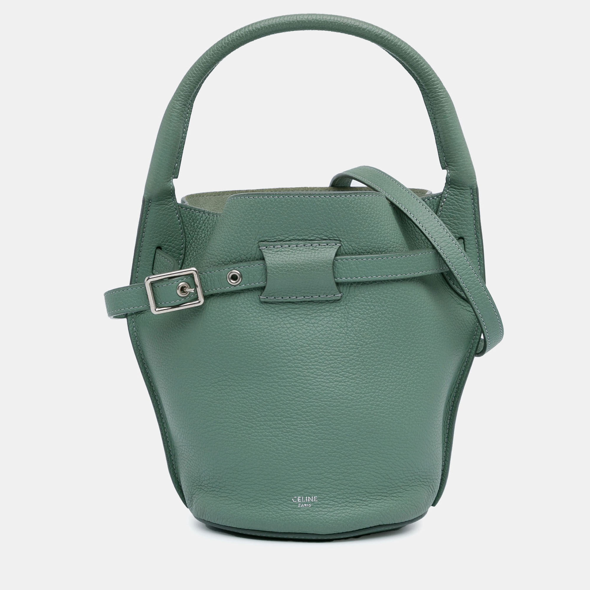 Pre-owned Celine Green Nano Big Bucket Bag