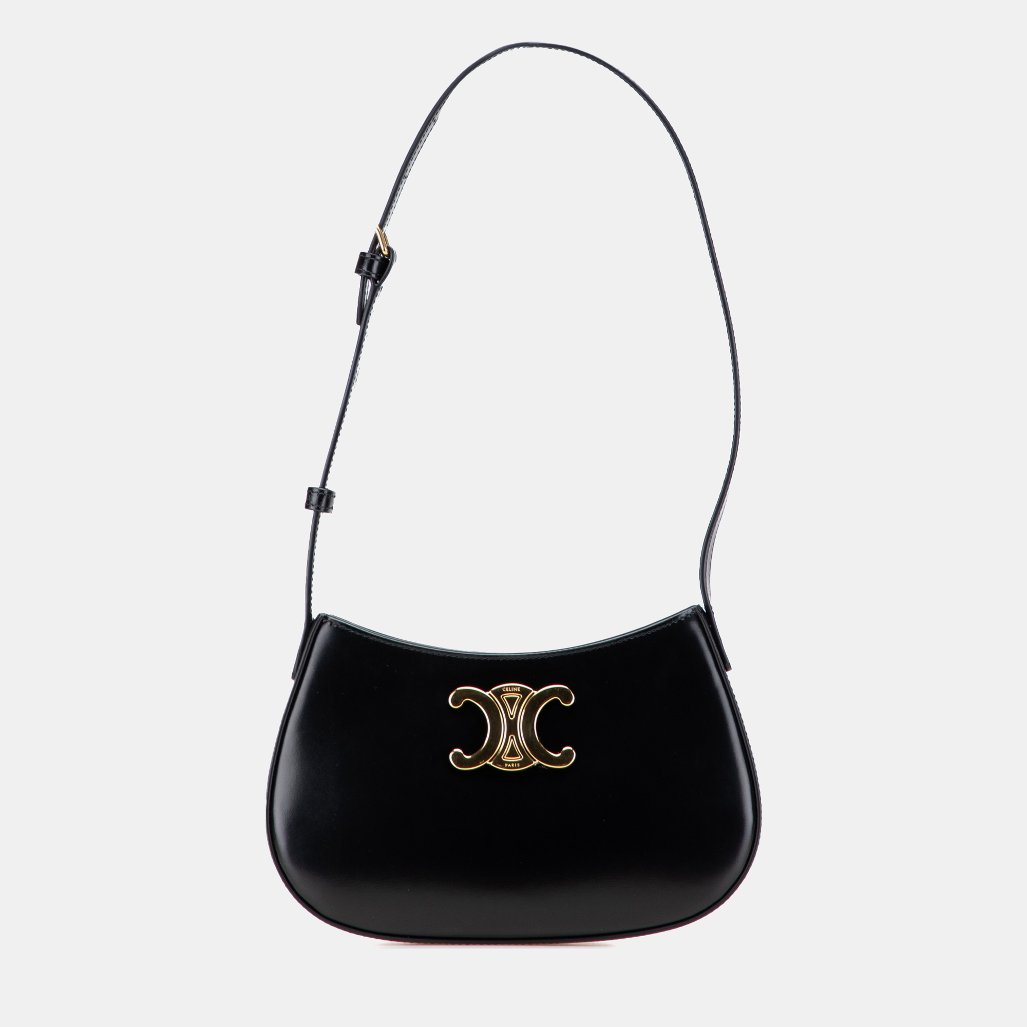 

Celine Black Medium Shiny Calfskin Tilly Shoulder Bag