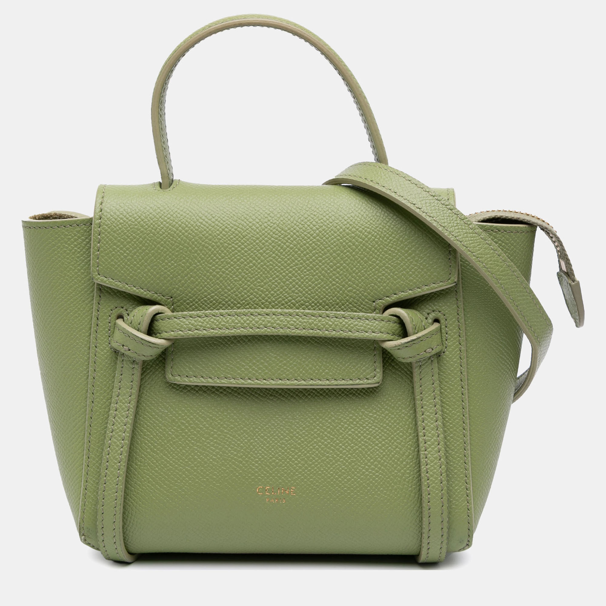 

Celine Green Pico Grained Calfskin Belt Bag