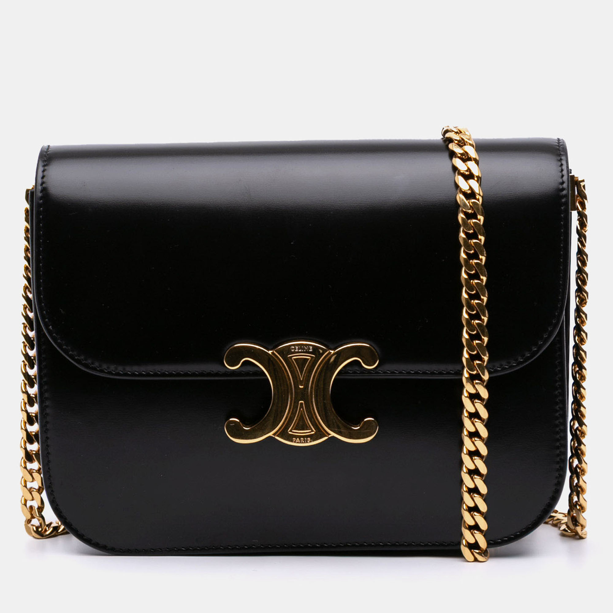 

Celine Black Shiny Calfskin College Triomphe