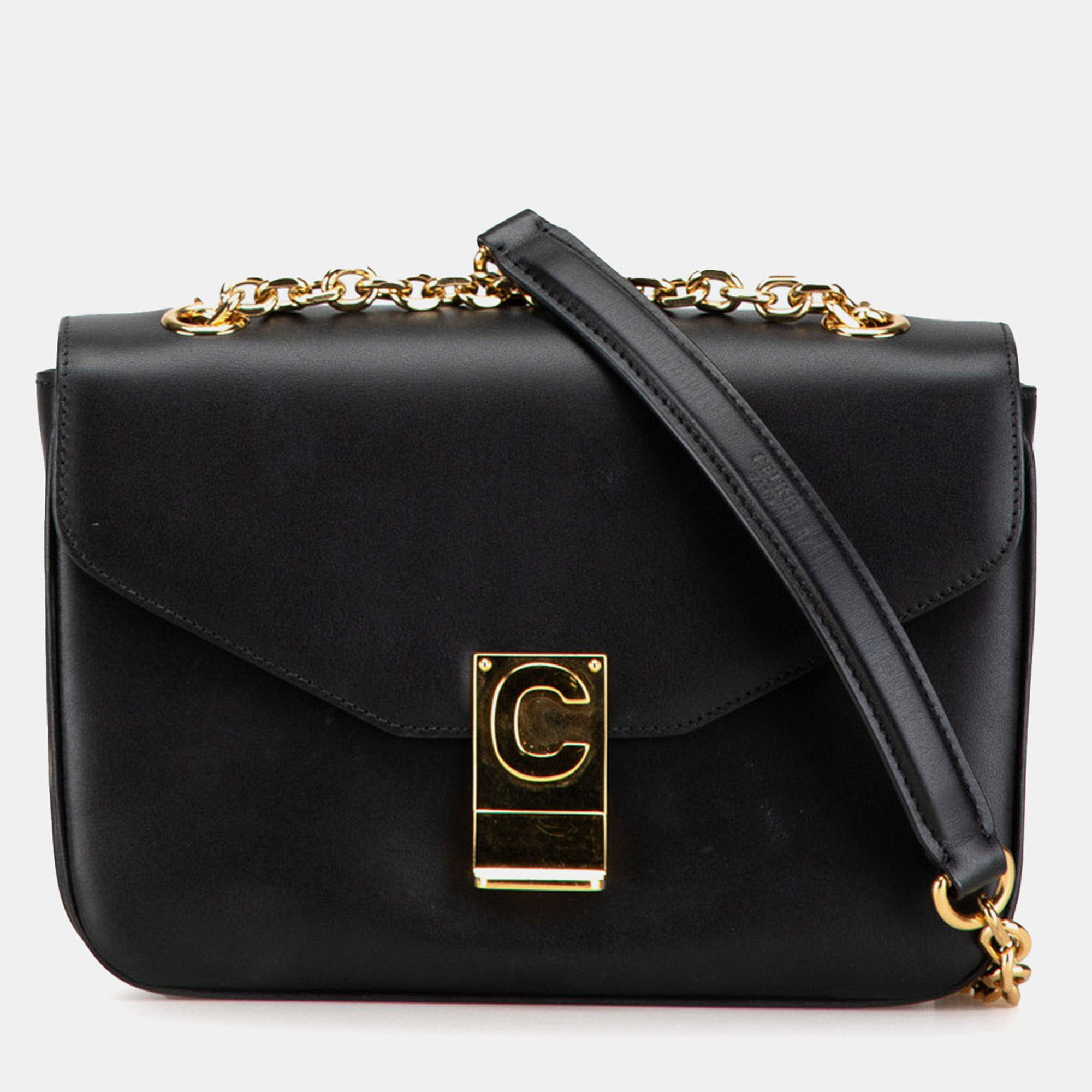 

Celine Black Medium Leather C Bag