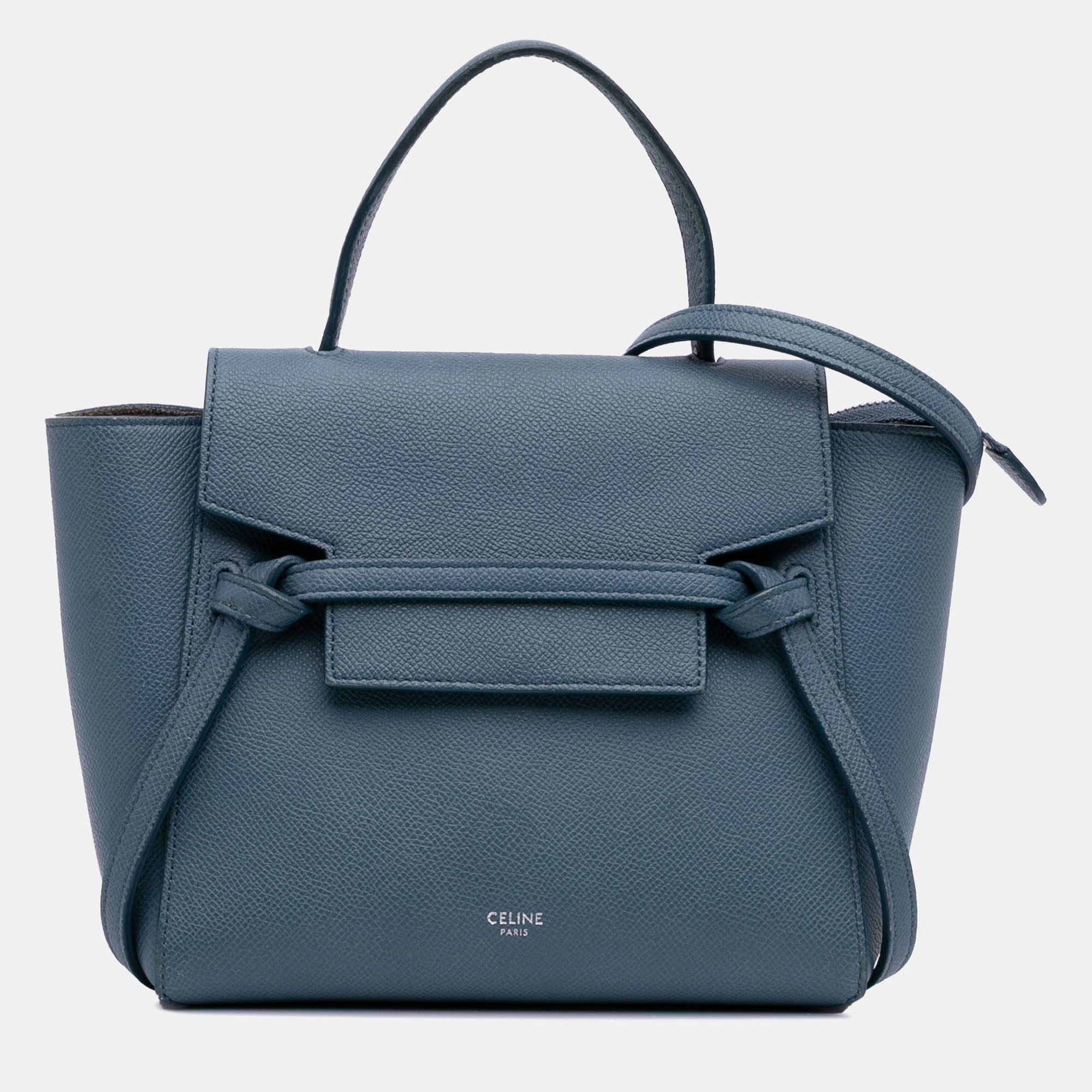 

Celine Blue Nano Leather Belt Satchel