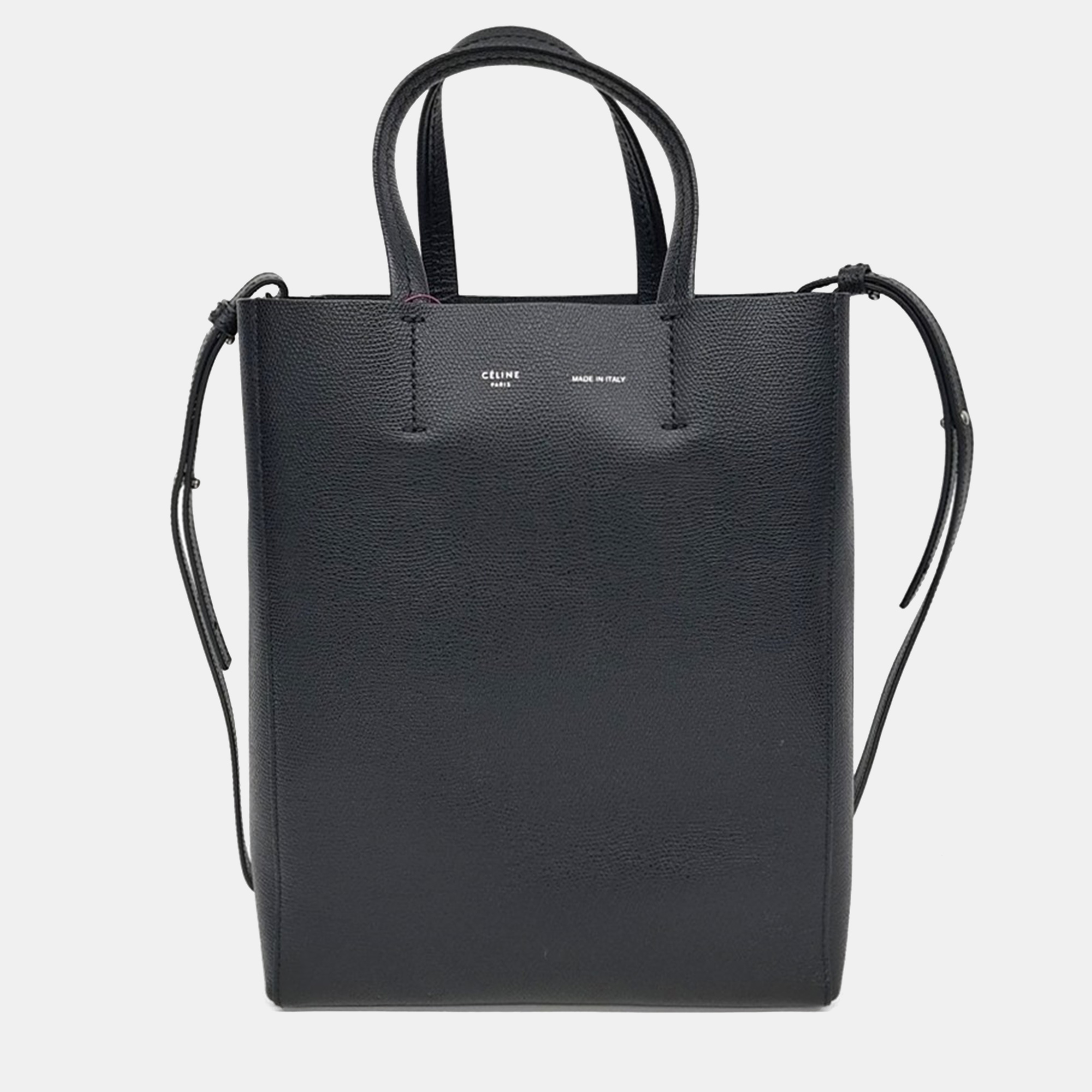 

Celine Black Leather Small Vertical Cabas Bag
