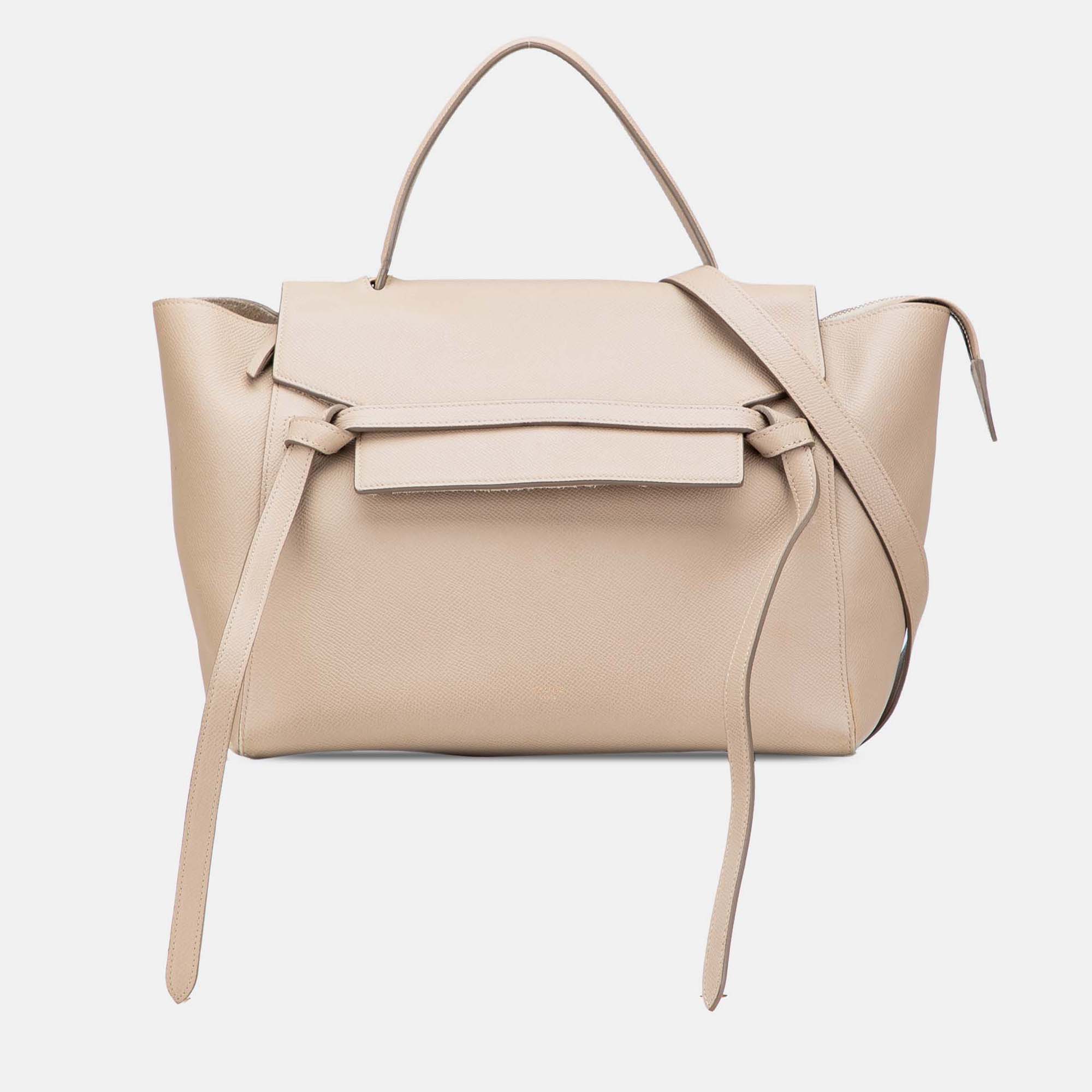

Celine Beige Mini Grained Calfskin Belt Bag