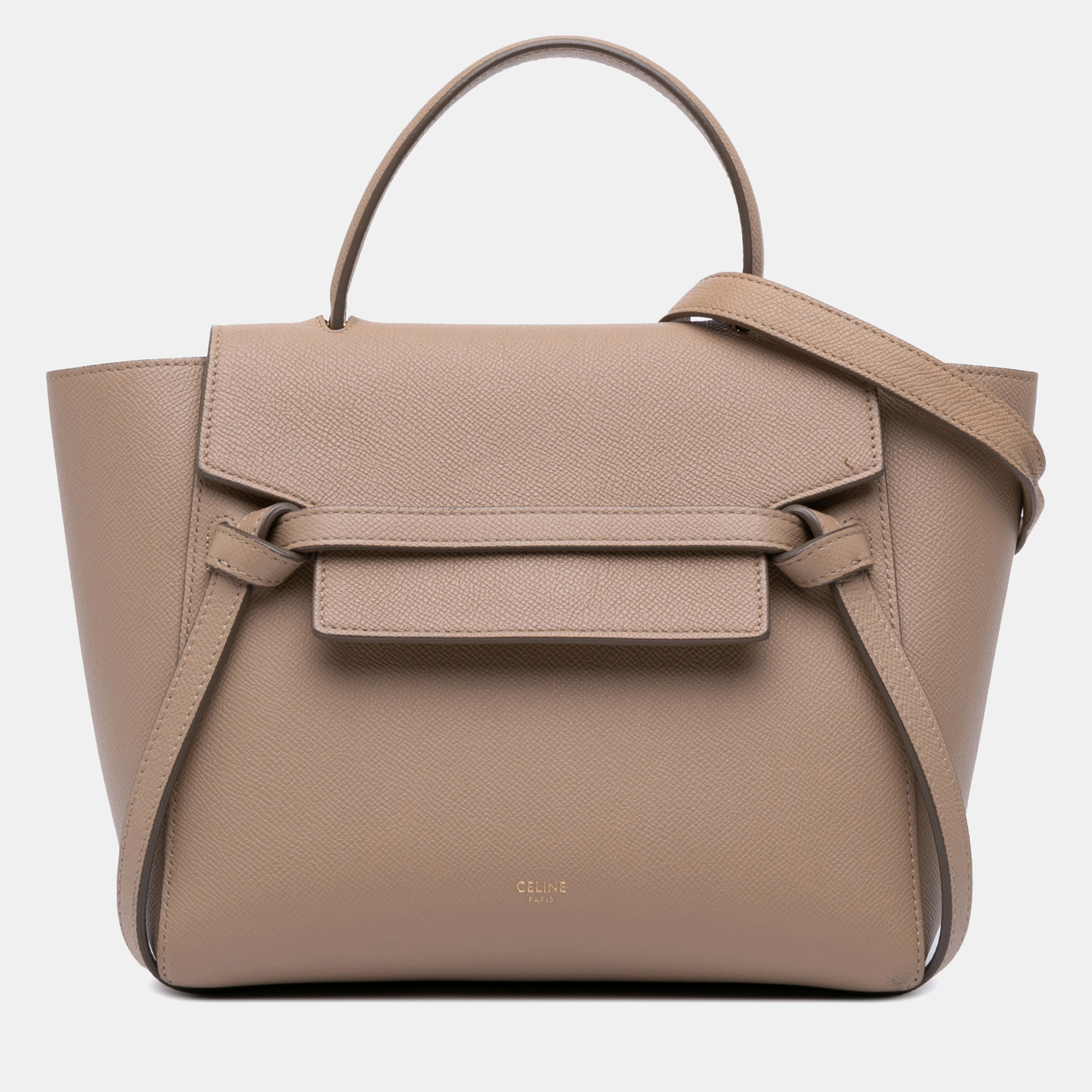 Celine Brown Micro Grained Calfskin Belt Bag