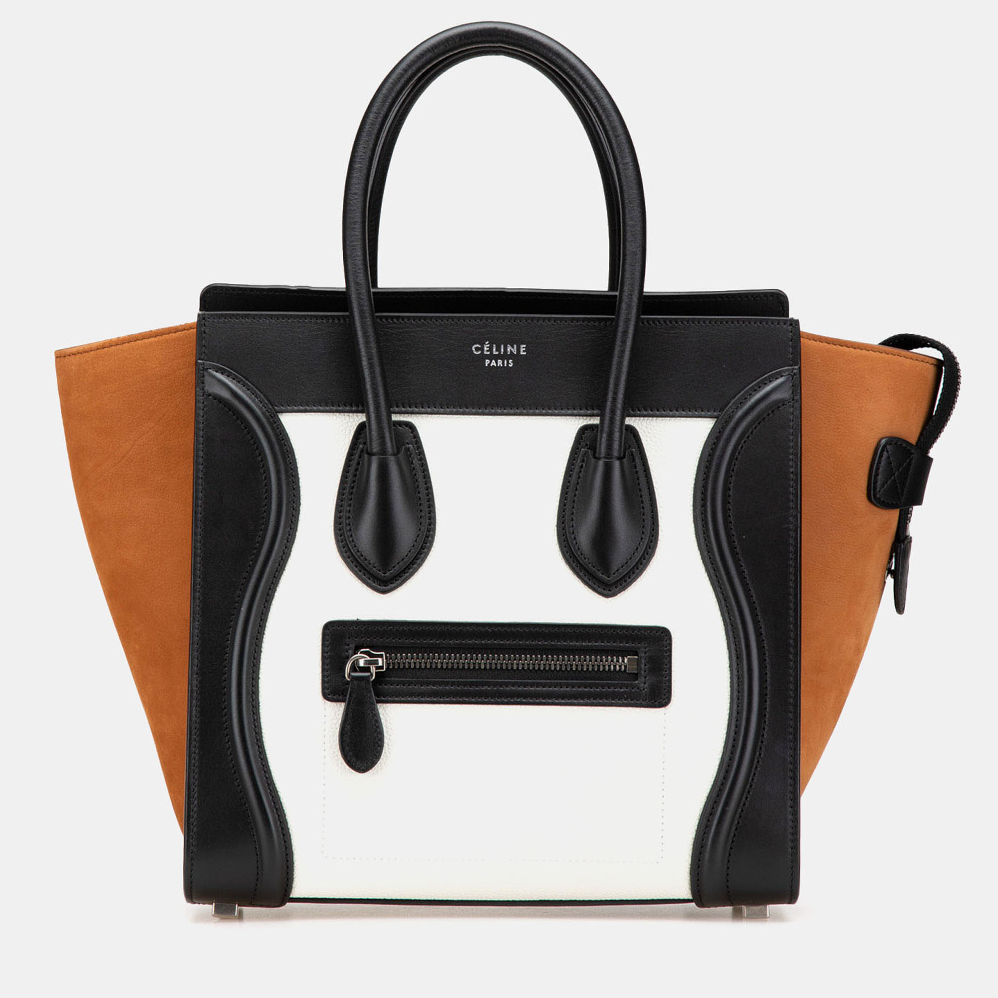 

Celine Multicolor Micro Tricolor Nubuck and Calfskin Luggage Tote