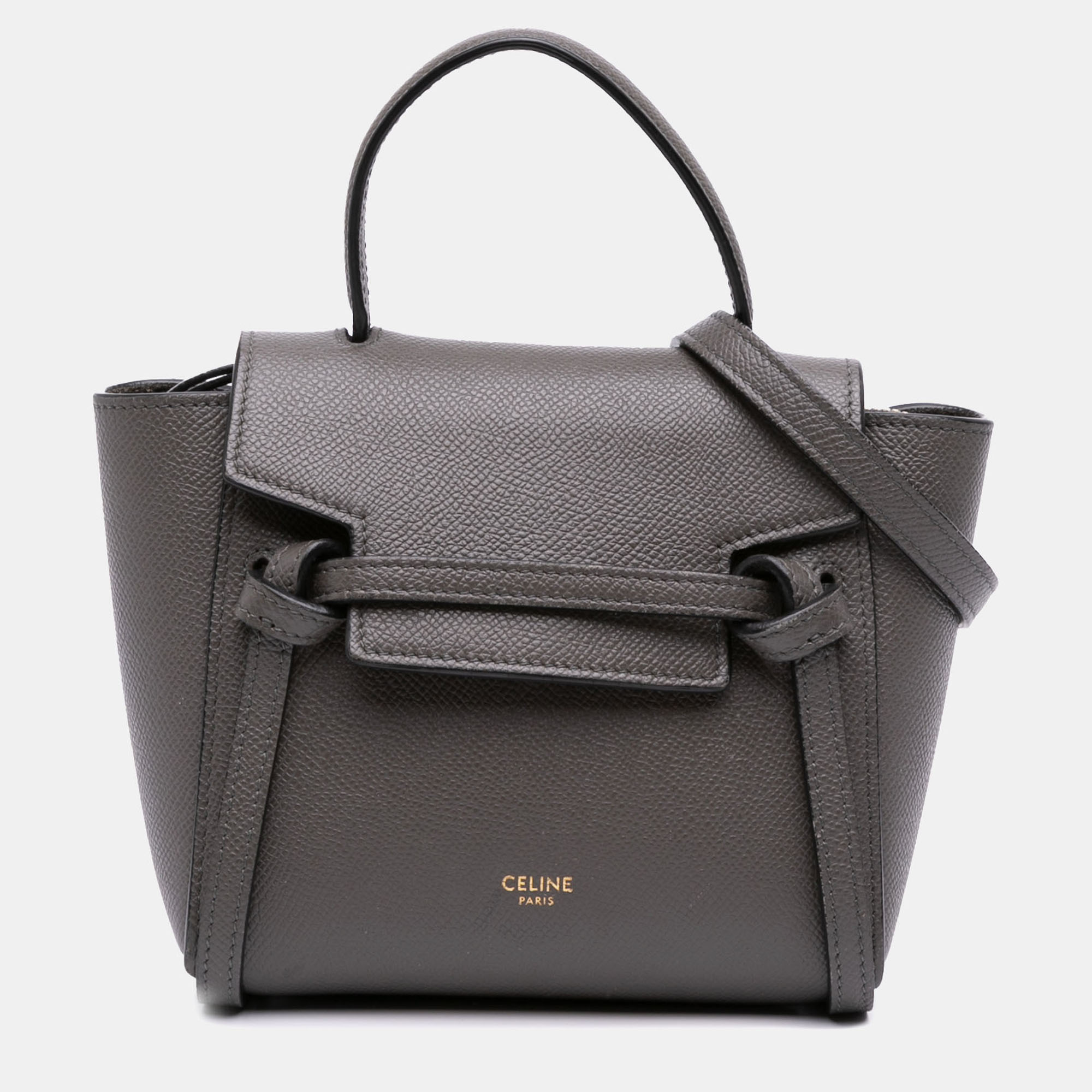

Celine Pico Grained Grey Calfskin Belt Bag