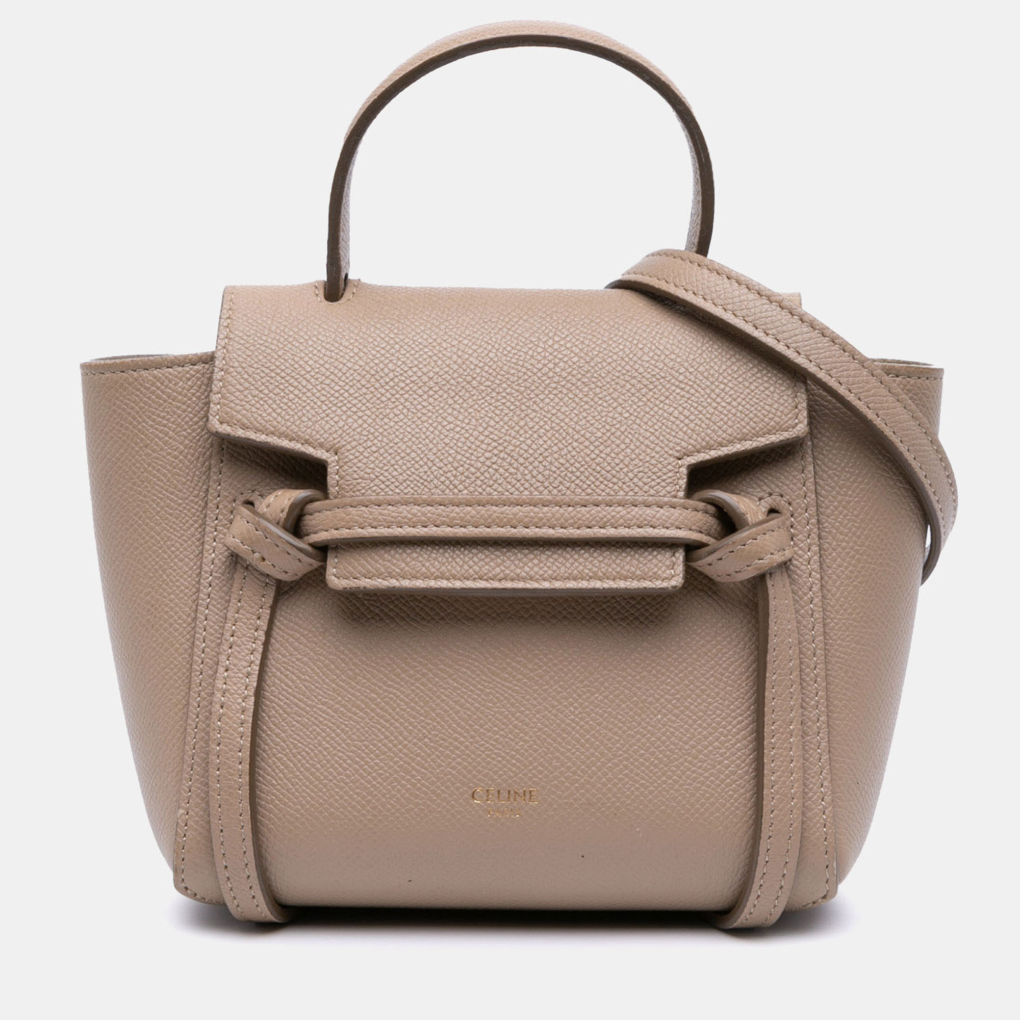 

Celine Brown Pico Grained Calfskin Belt Bag