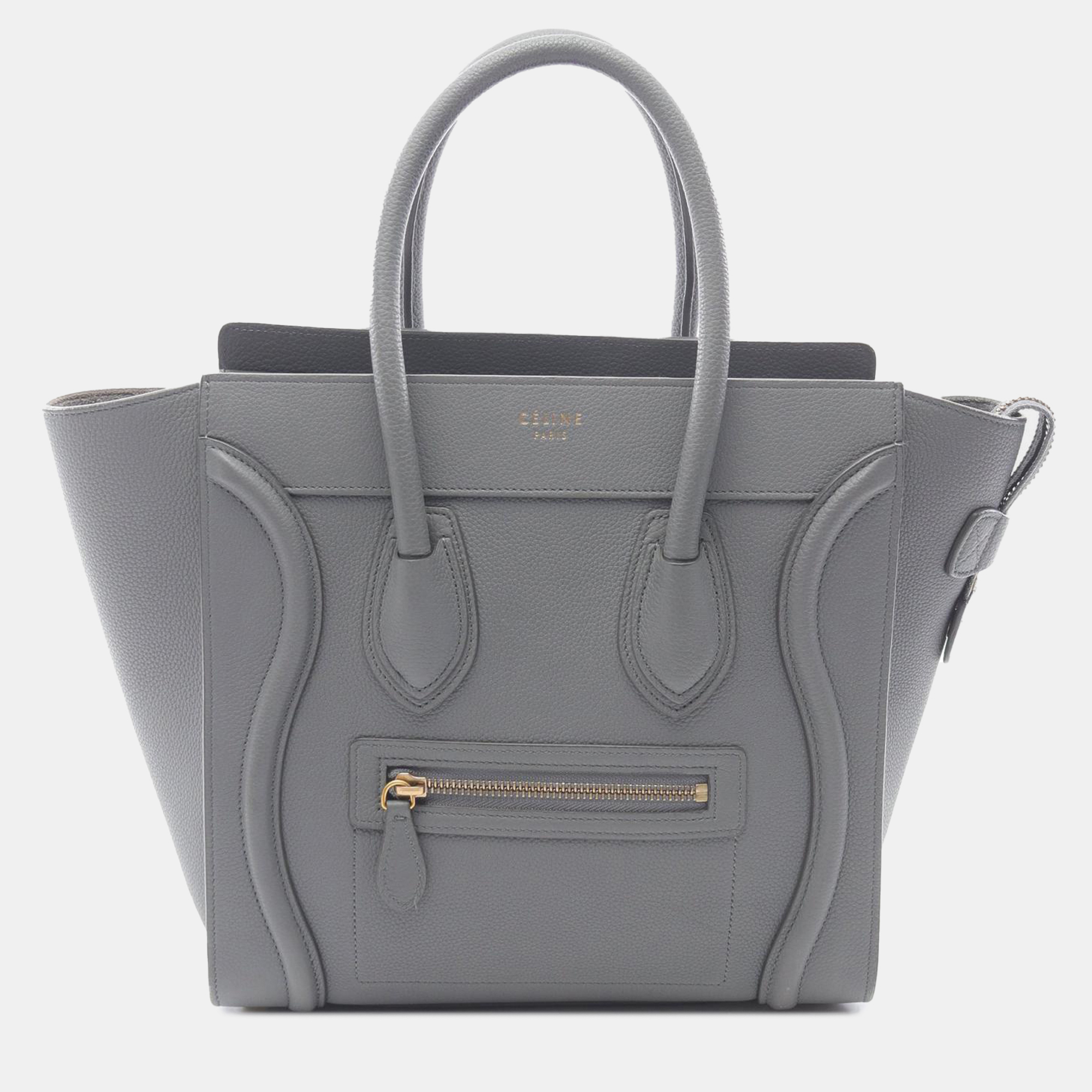 

Celine Grey Micro Calfskin Luggage Tote