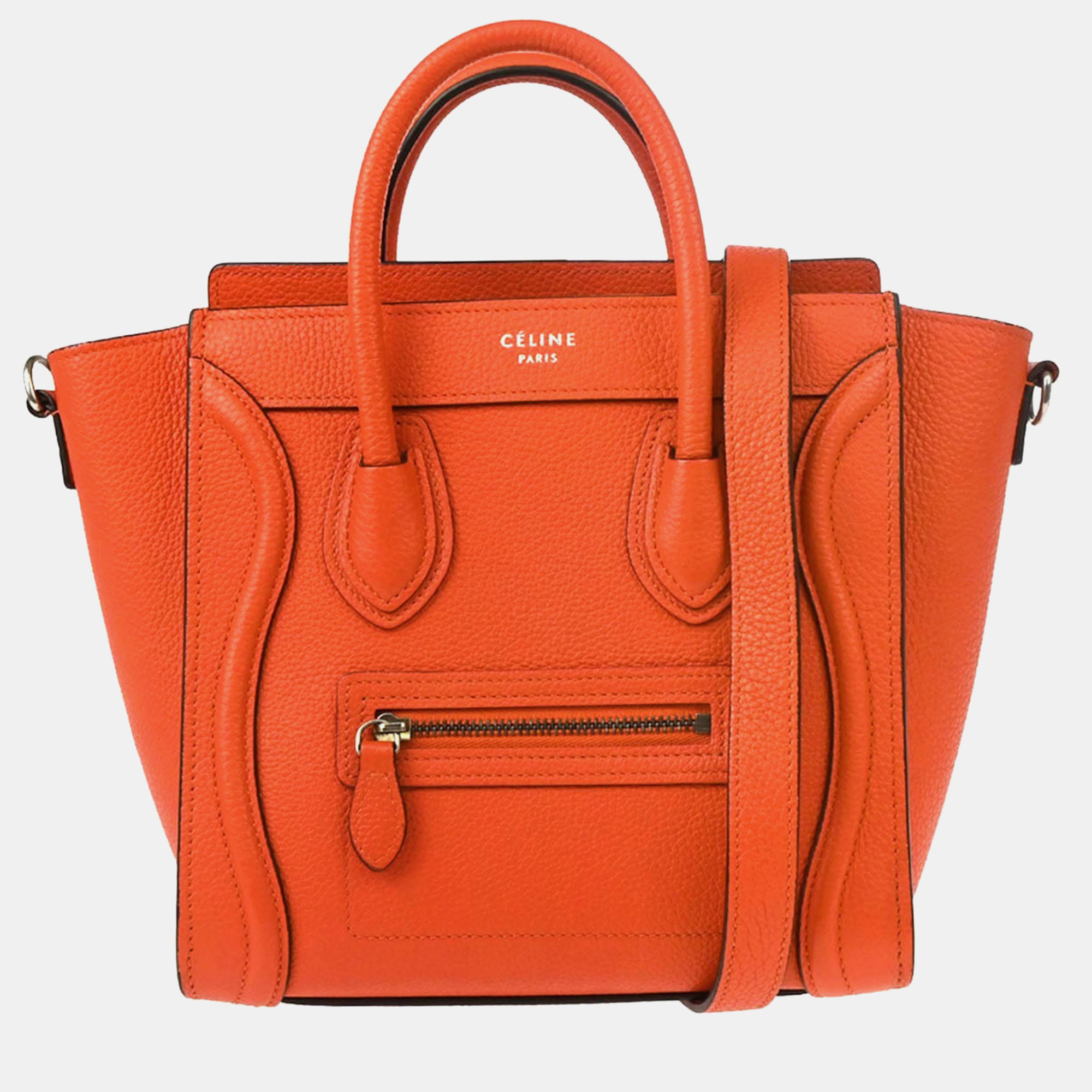 

Celine Vermilion Nano Luggage 2way Shoulder Handbag, Red