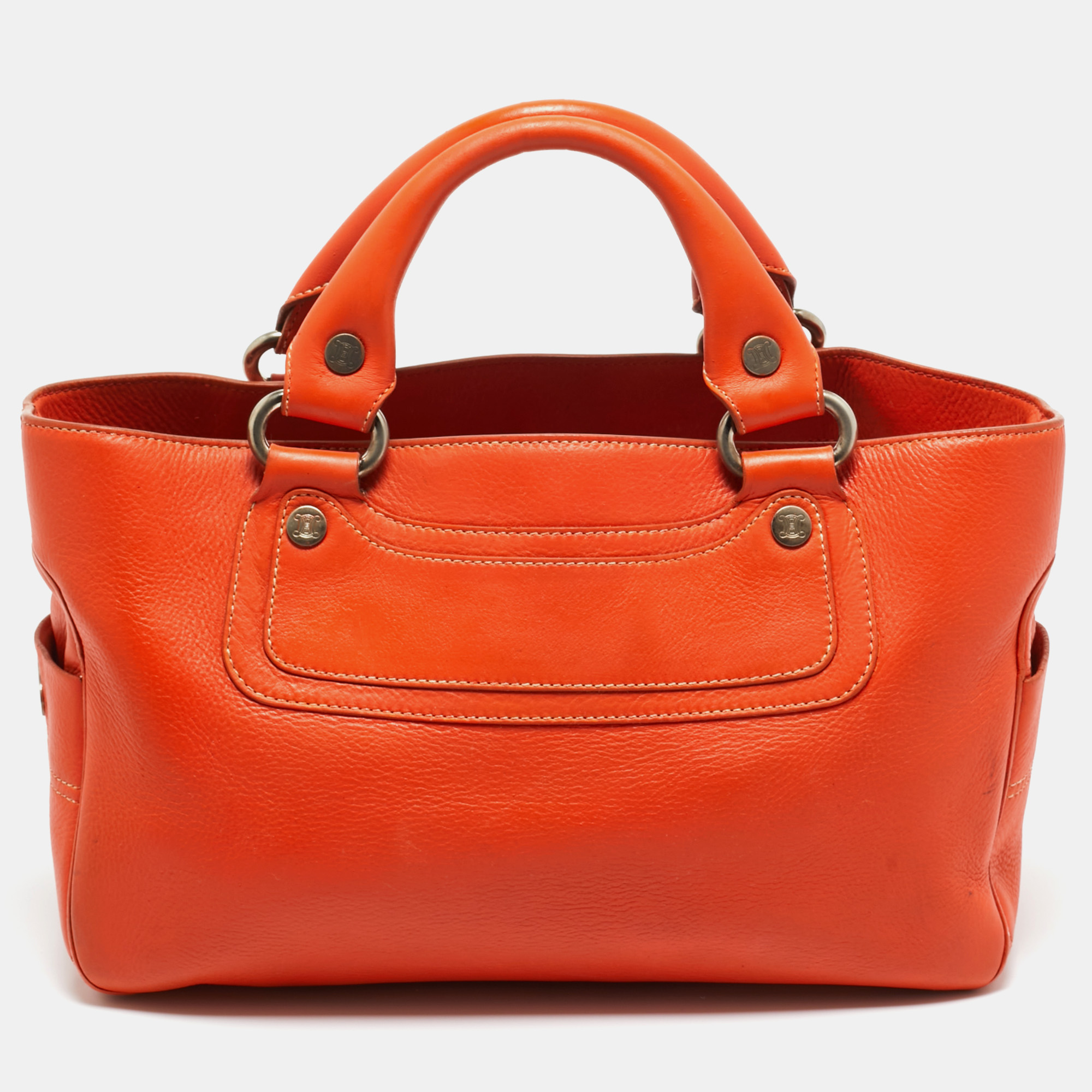 

Celine Orange Leather Boogie Tote