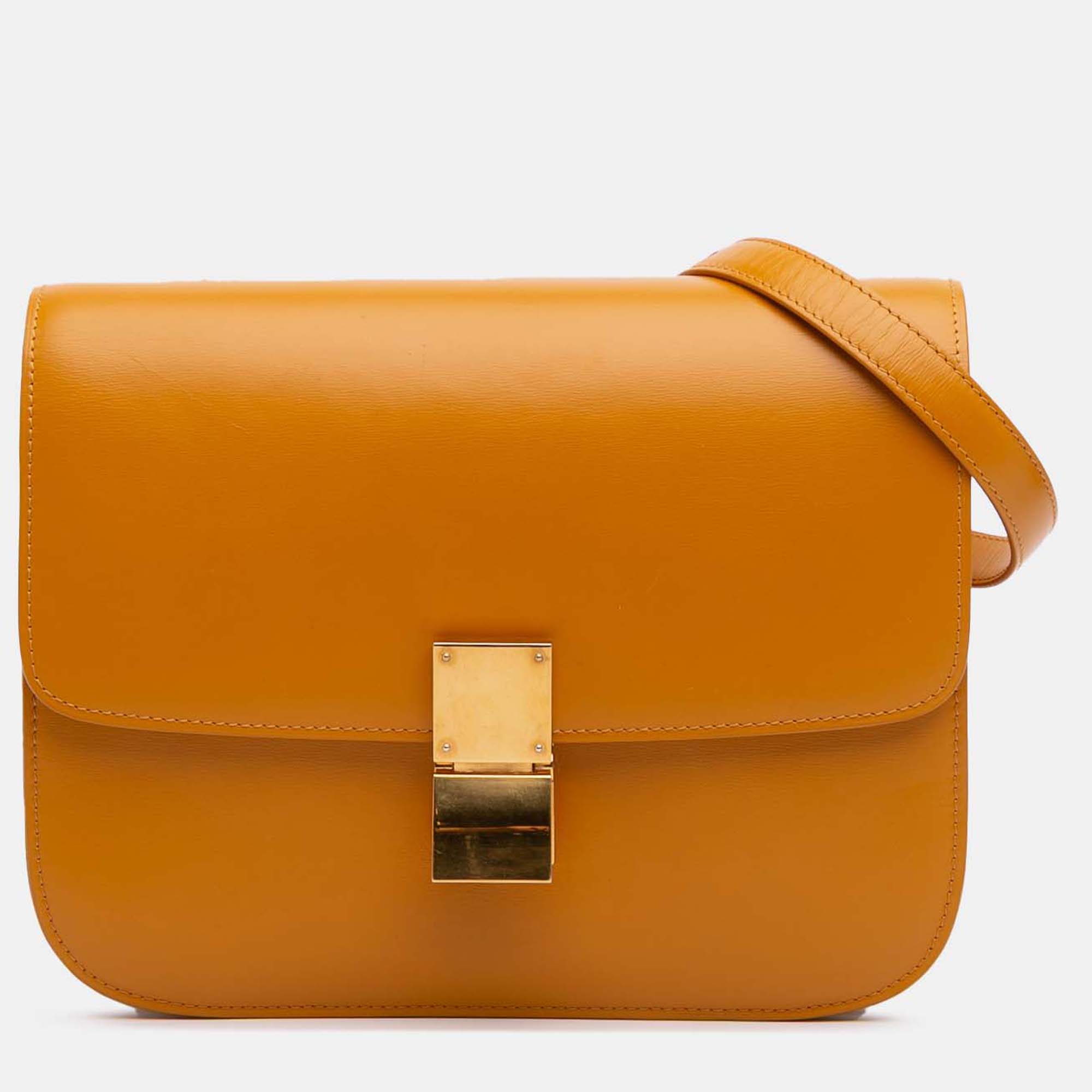 

Celine Orange Medium Calfskin Classic Box
