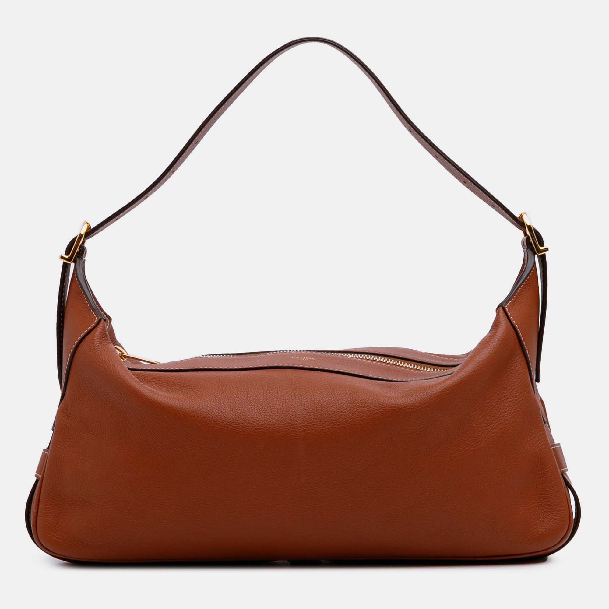 

Celine Brown Medium Supple Calfskin Romy Shoulder Bag