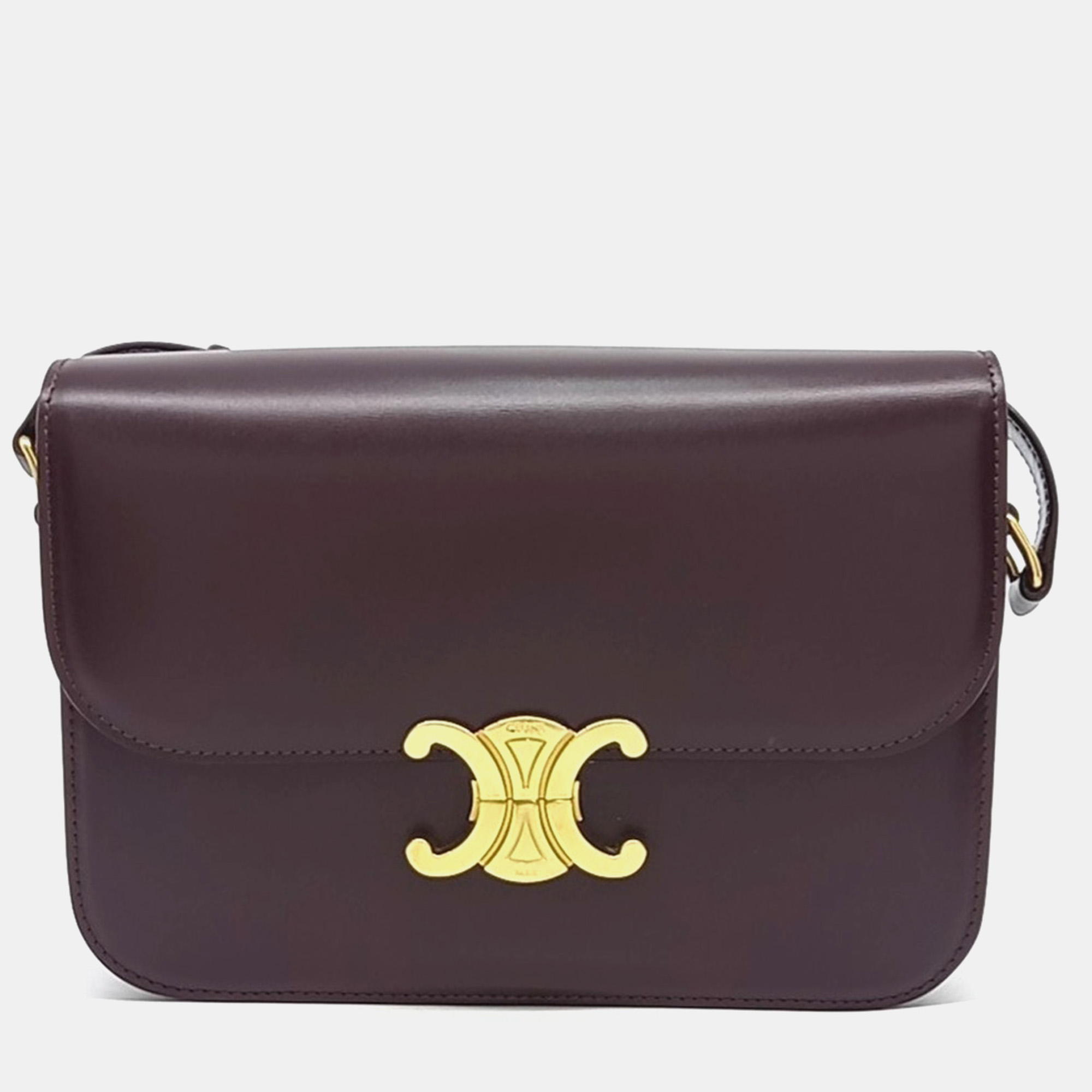 

Celine Burgundy Leather Celine Triumph Bag Medium