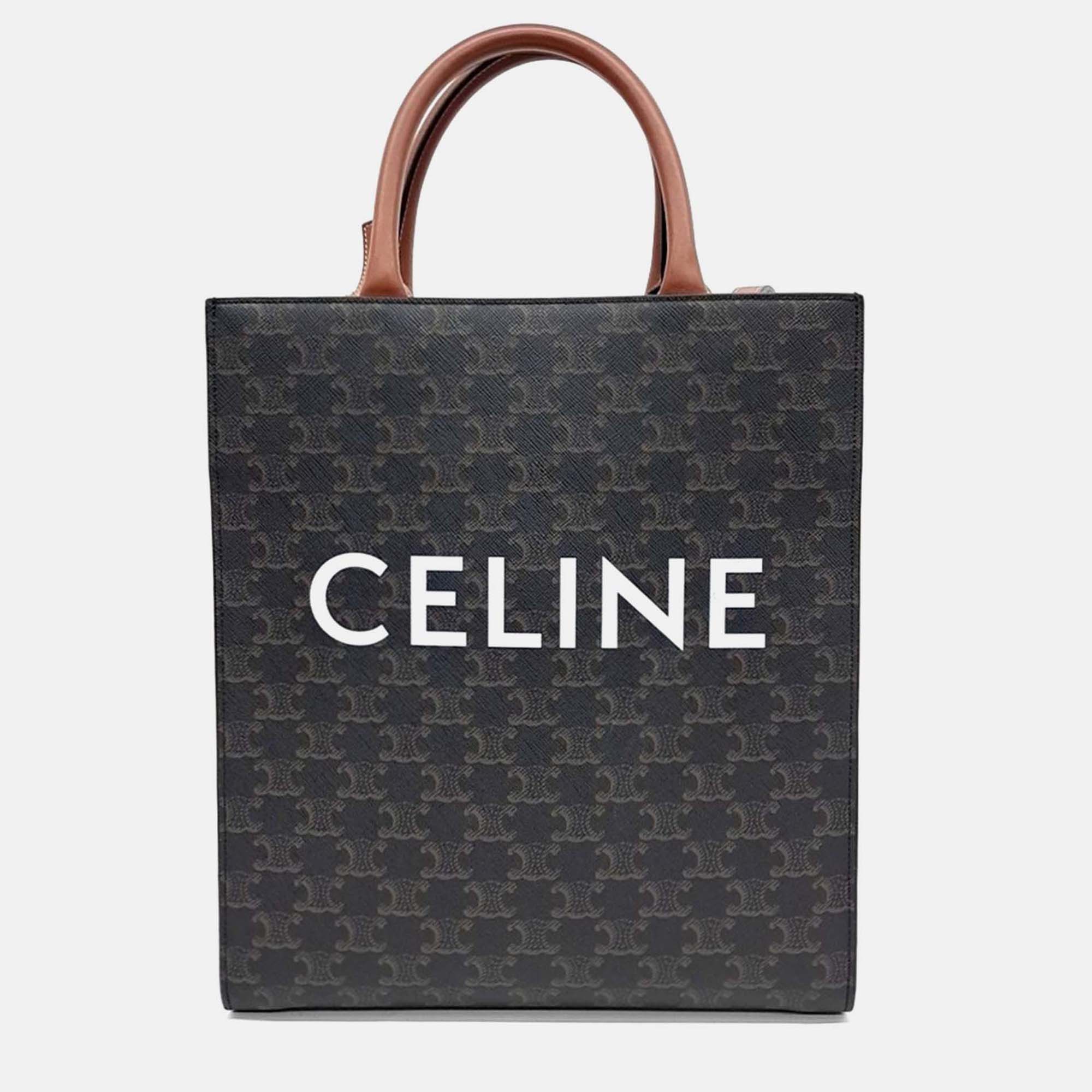 

Celine Brown PVC Triumph Cabas Vertical Small