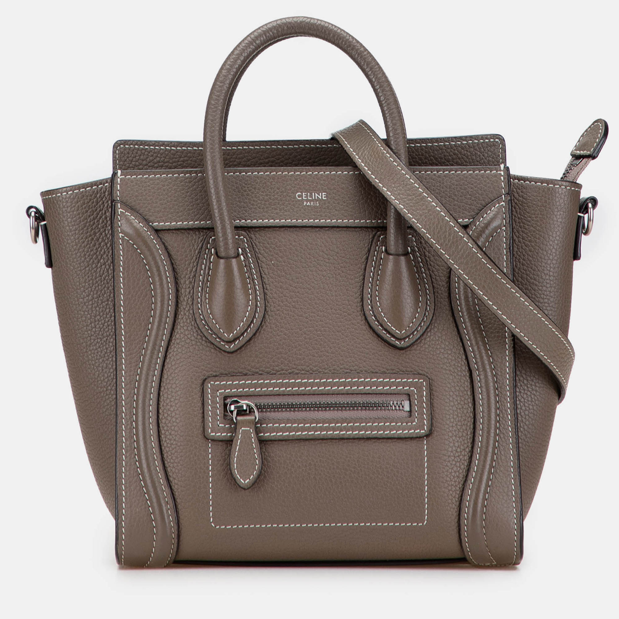 

Celine Brown Nano Leather Luggage Tote