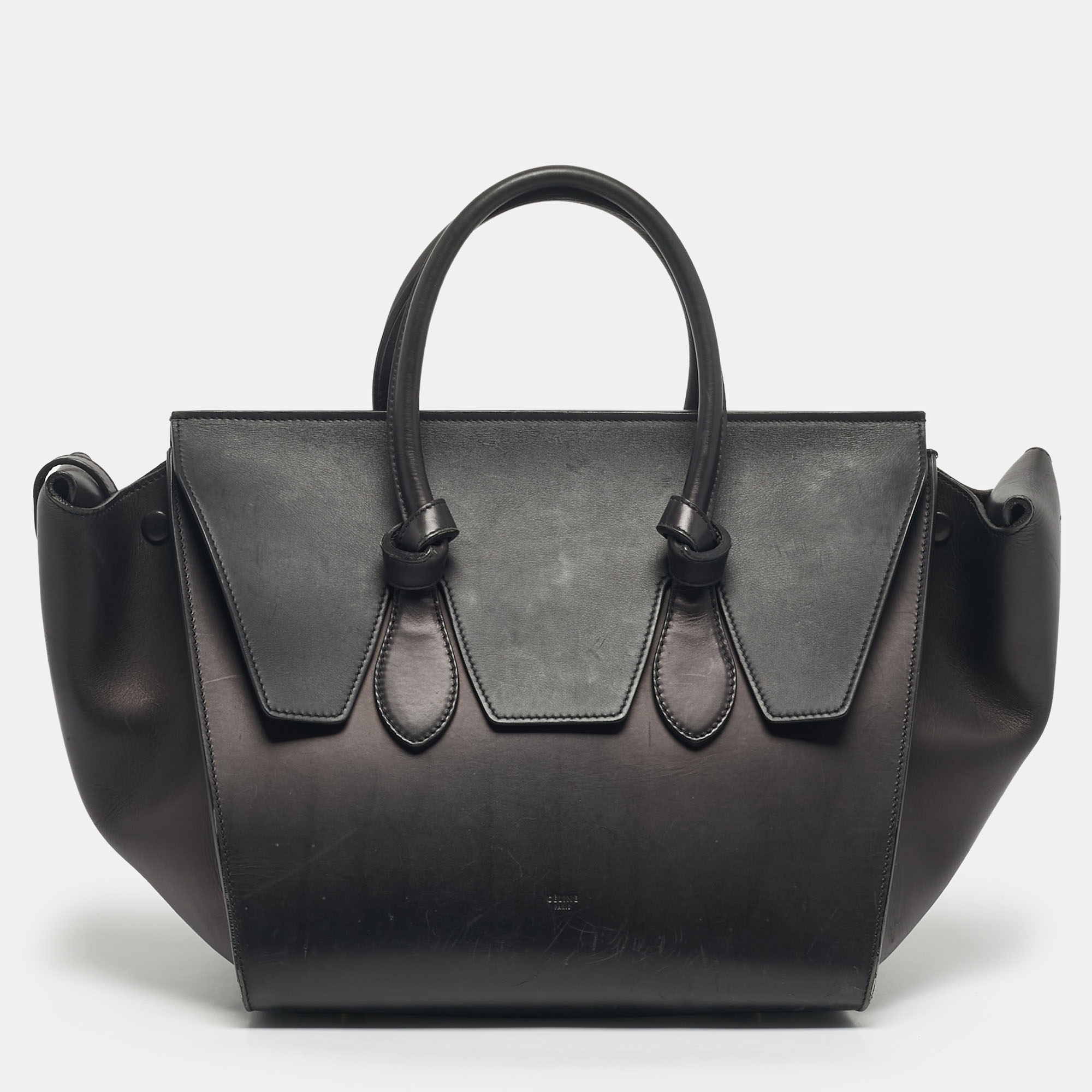 

Celine Black Leather Small Tie Tote