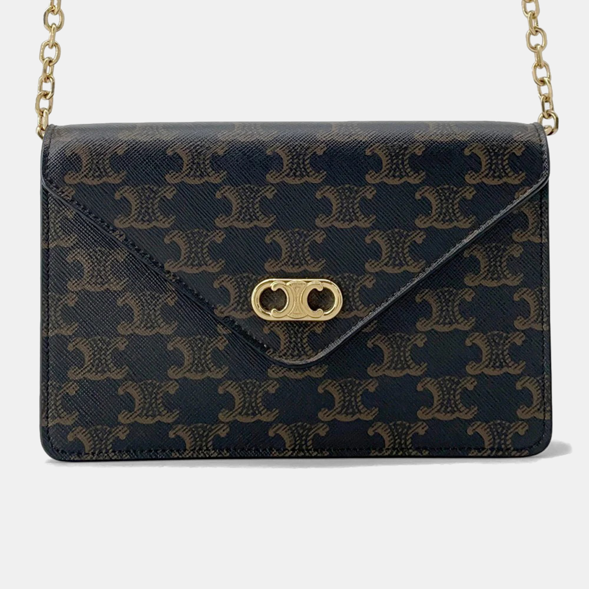 

Celine Celine Chain Wallet Black/Brown Pvc/Leather