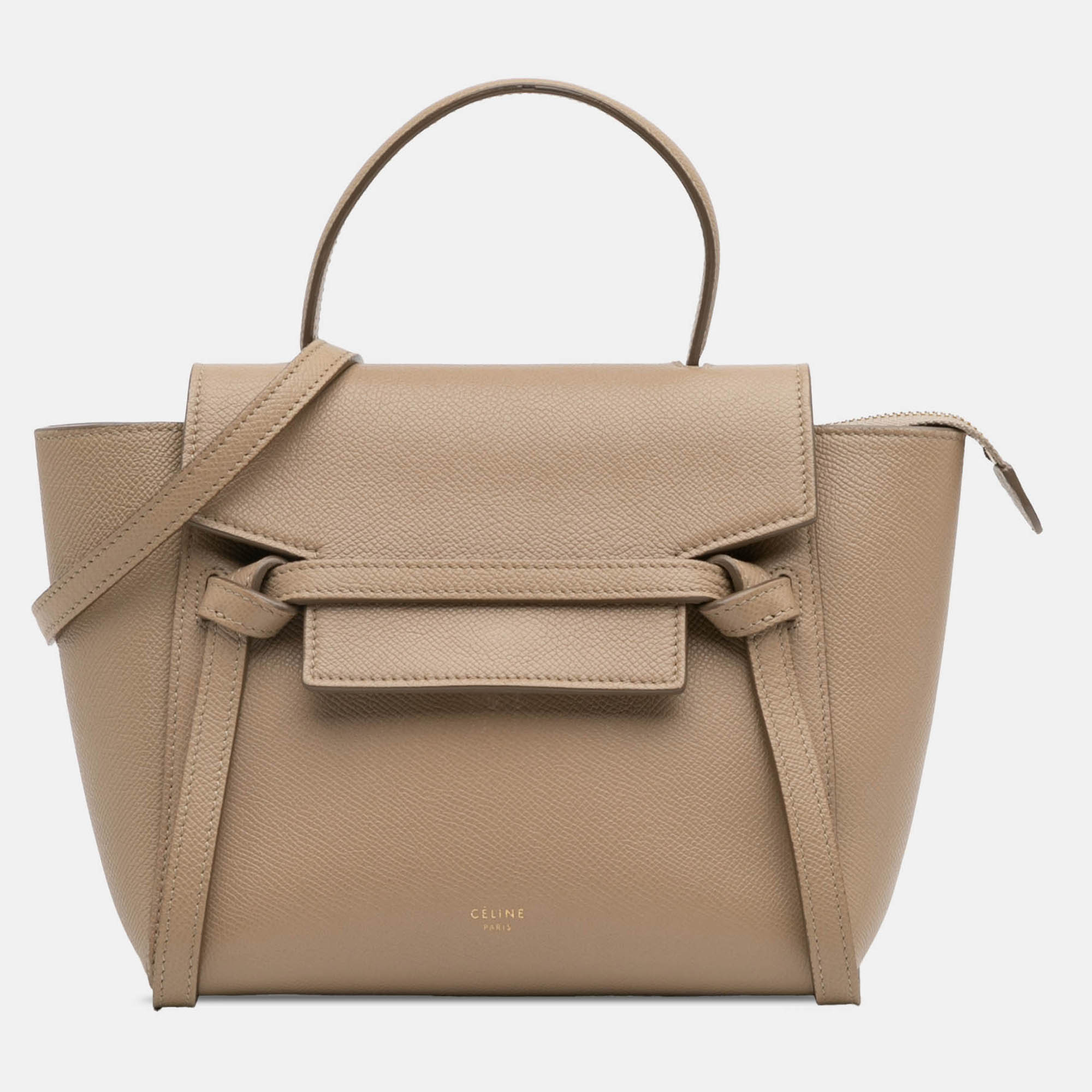 Celine Brown Nano Grained Calfskin Belt Bag