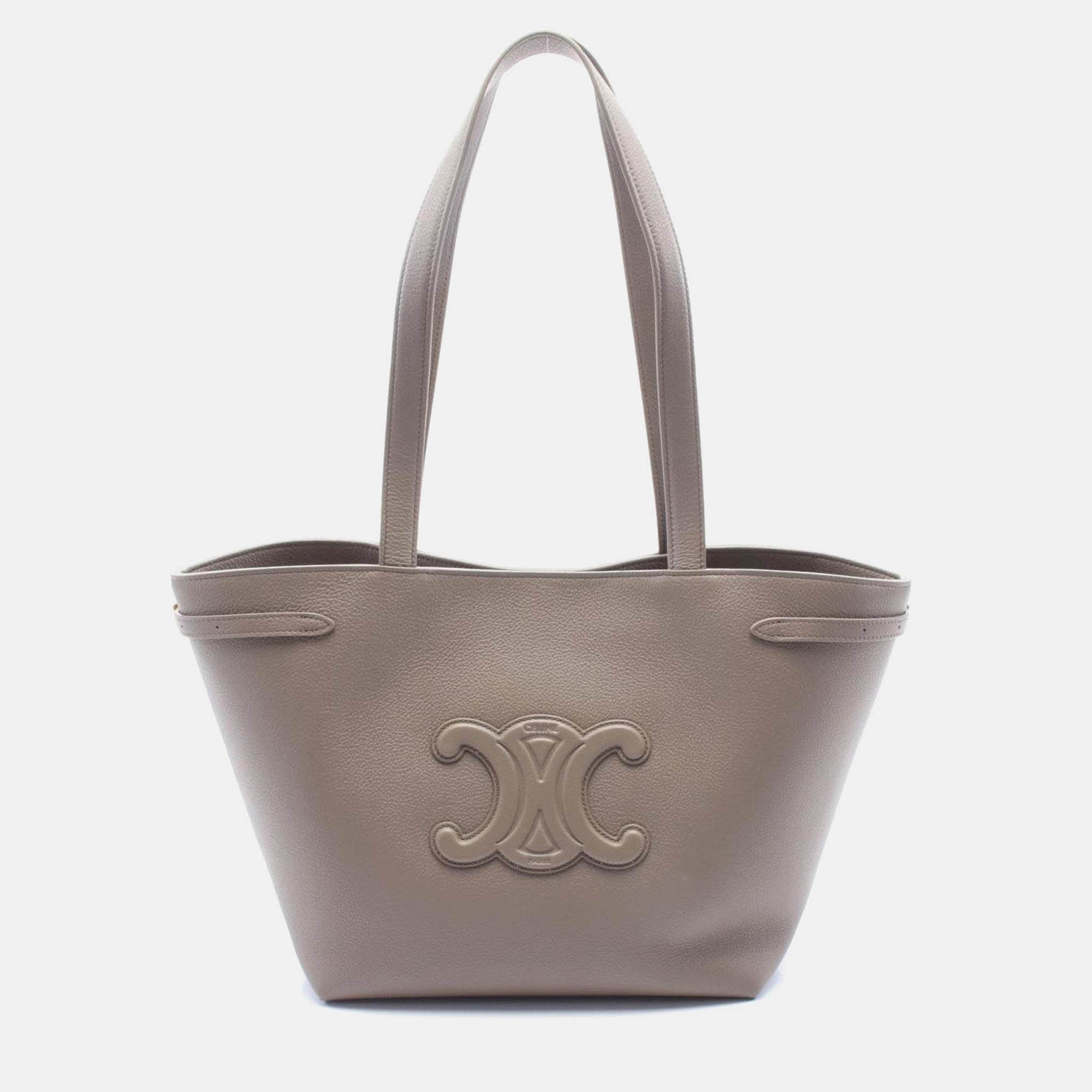 

Celine Small Cabas Anais Cuir Triomphe Tote Bag Leather Beige