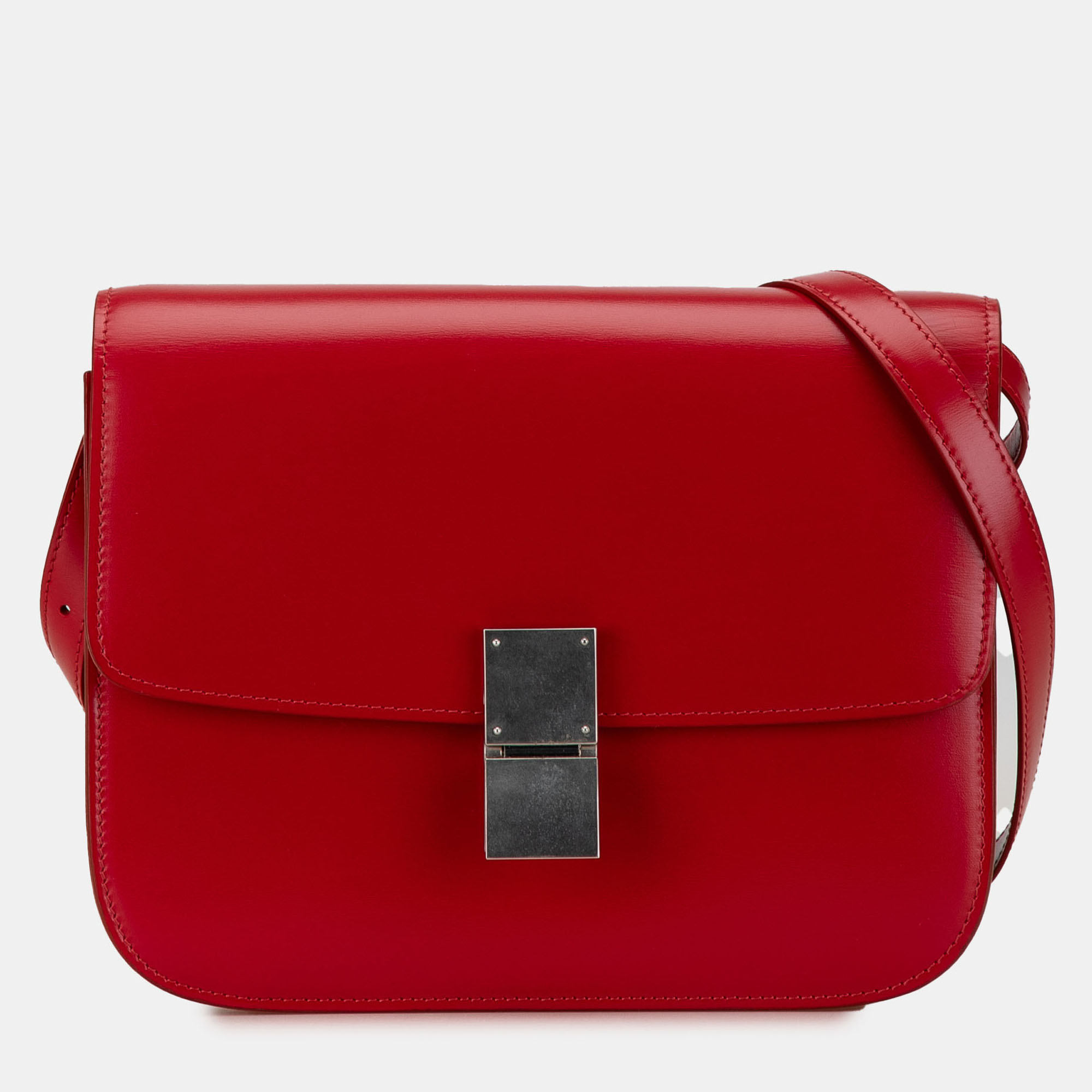 

Celine Red Medium Calfskin Classic Box
