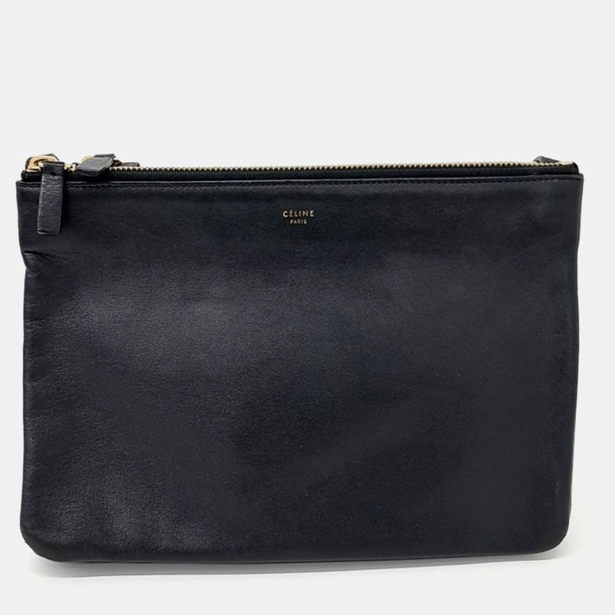 

Celine Black Leather Trio Bag