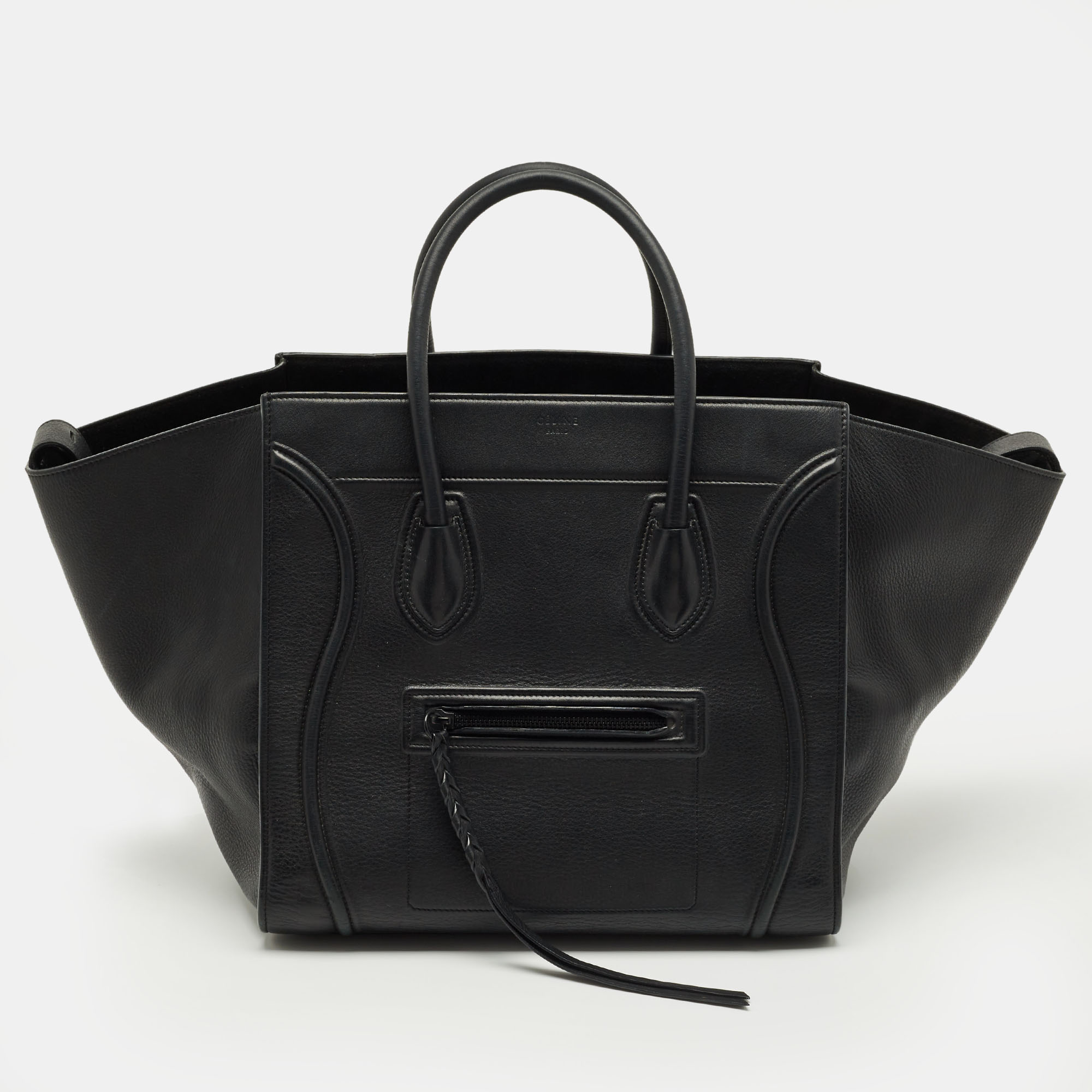 

Celine Black Leather  Phantom Luggage Tote