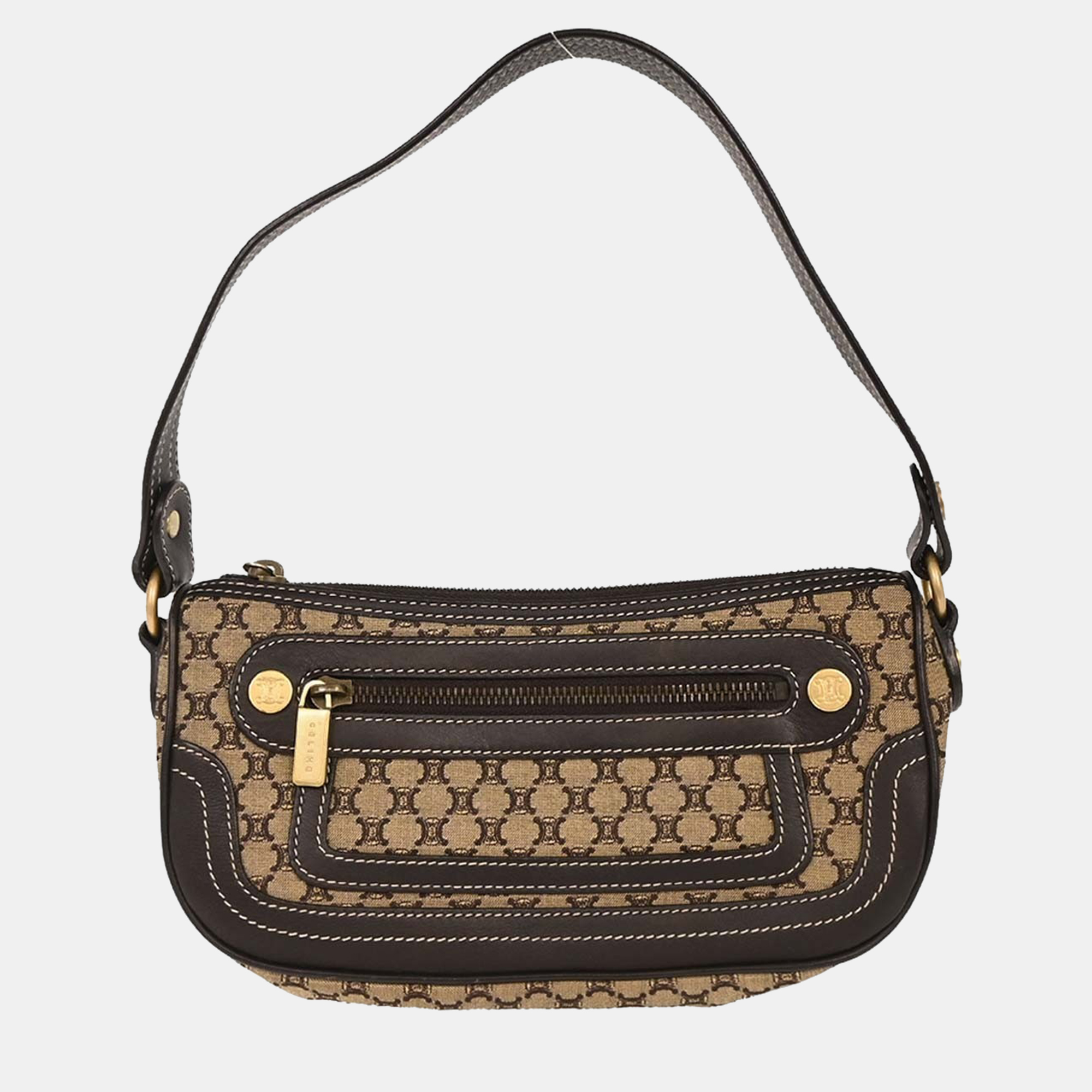 Pre-owned Celine Brown Canvas Macadam Handbag