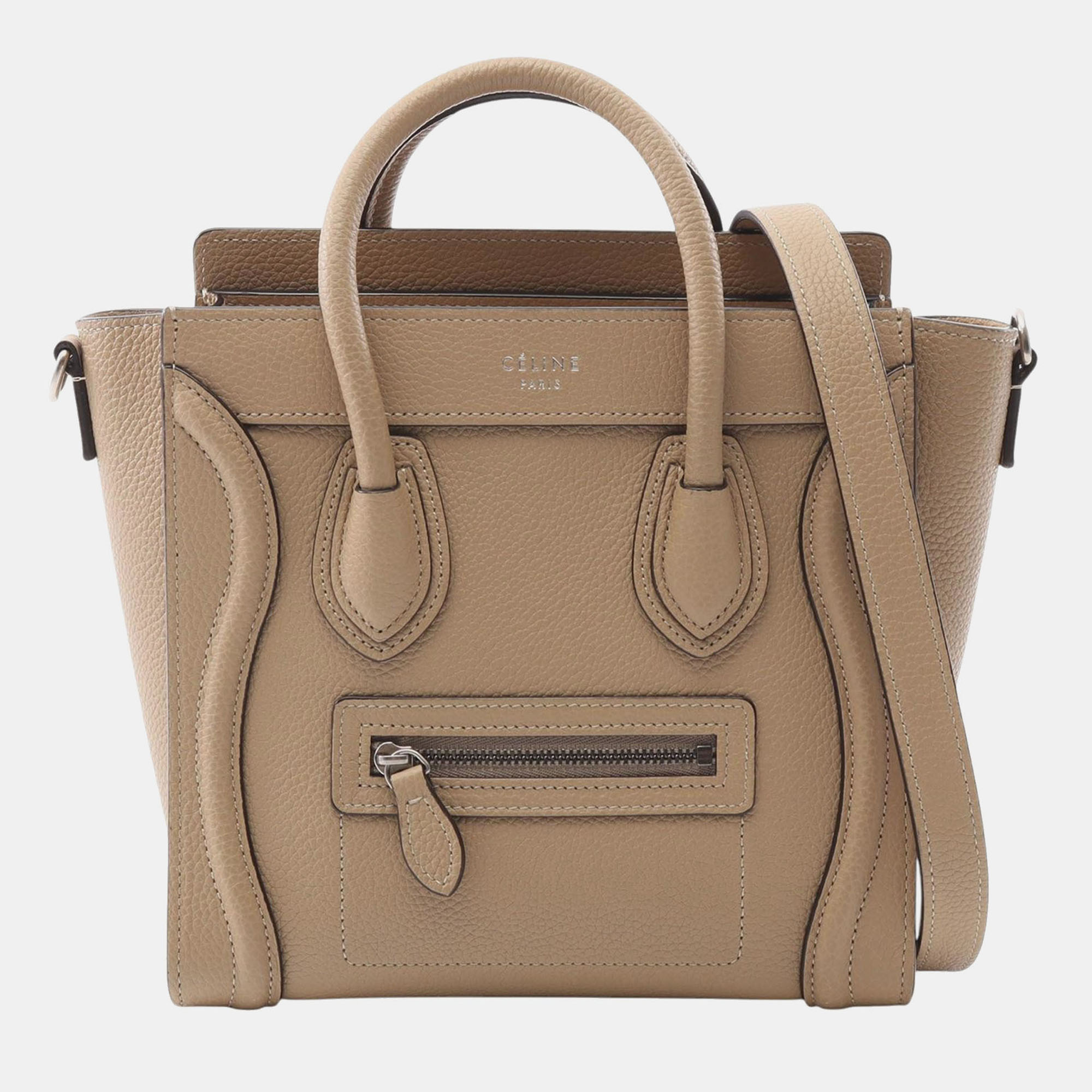 

Celine Brown Nano Leather Luggage Tote