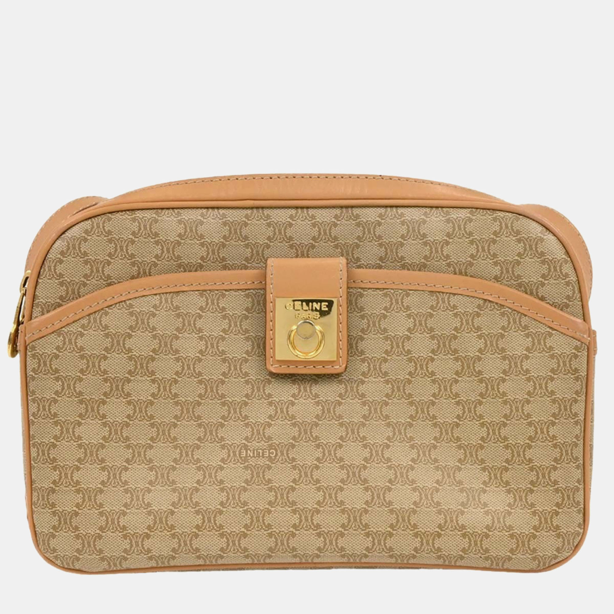 

Celine Beige PVC Macadam Shoulder Bag