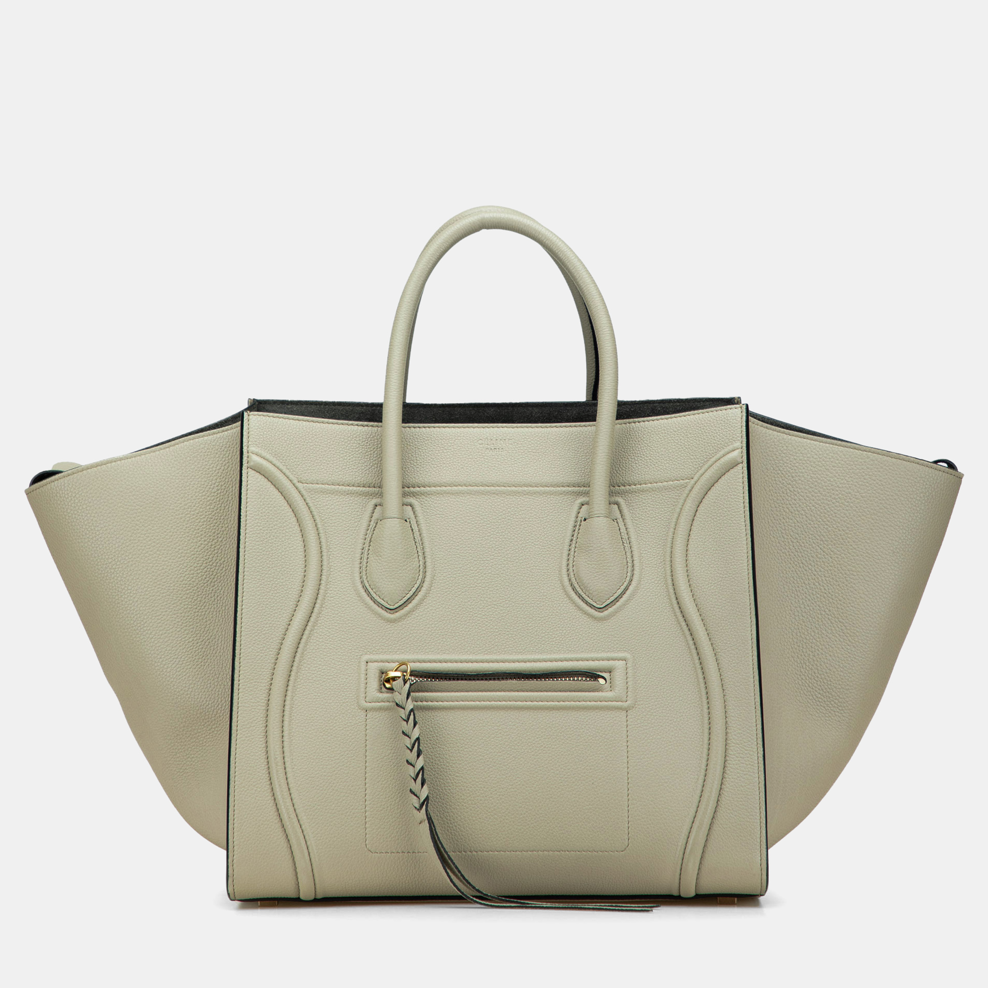 

Celine Green Medium Leather Luggage Phantom Tote