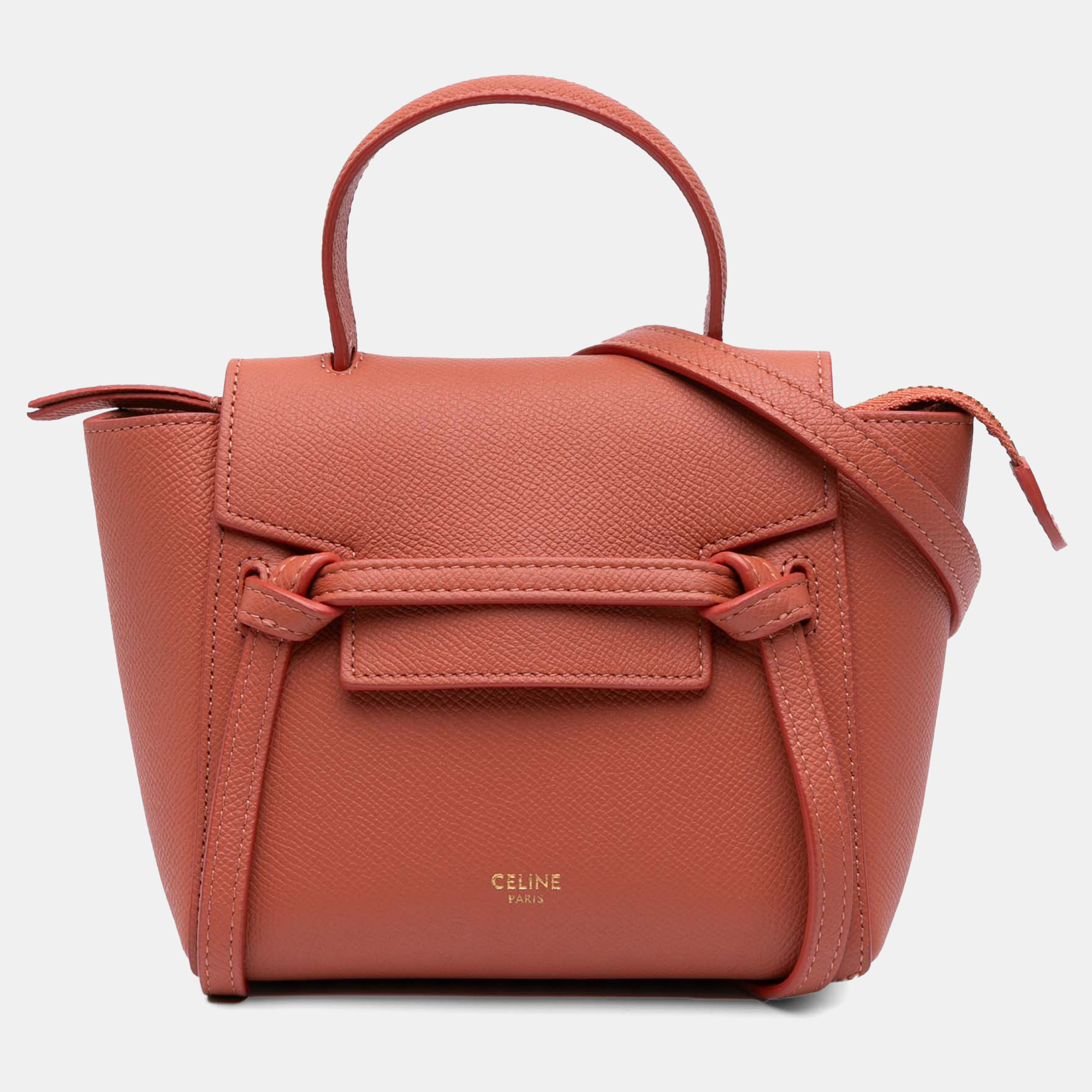 

Celine Pico Grained Calfskin Belt Bag, Orange