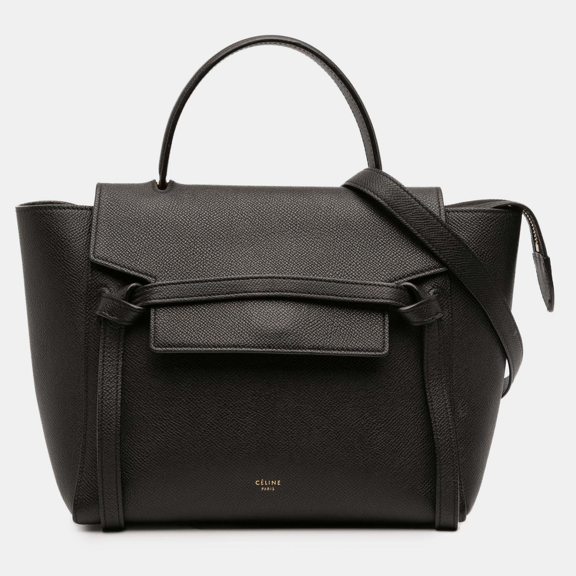 

Celine Black Micro Grained Calfskin Belt Bag