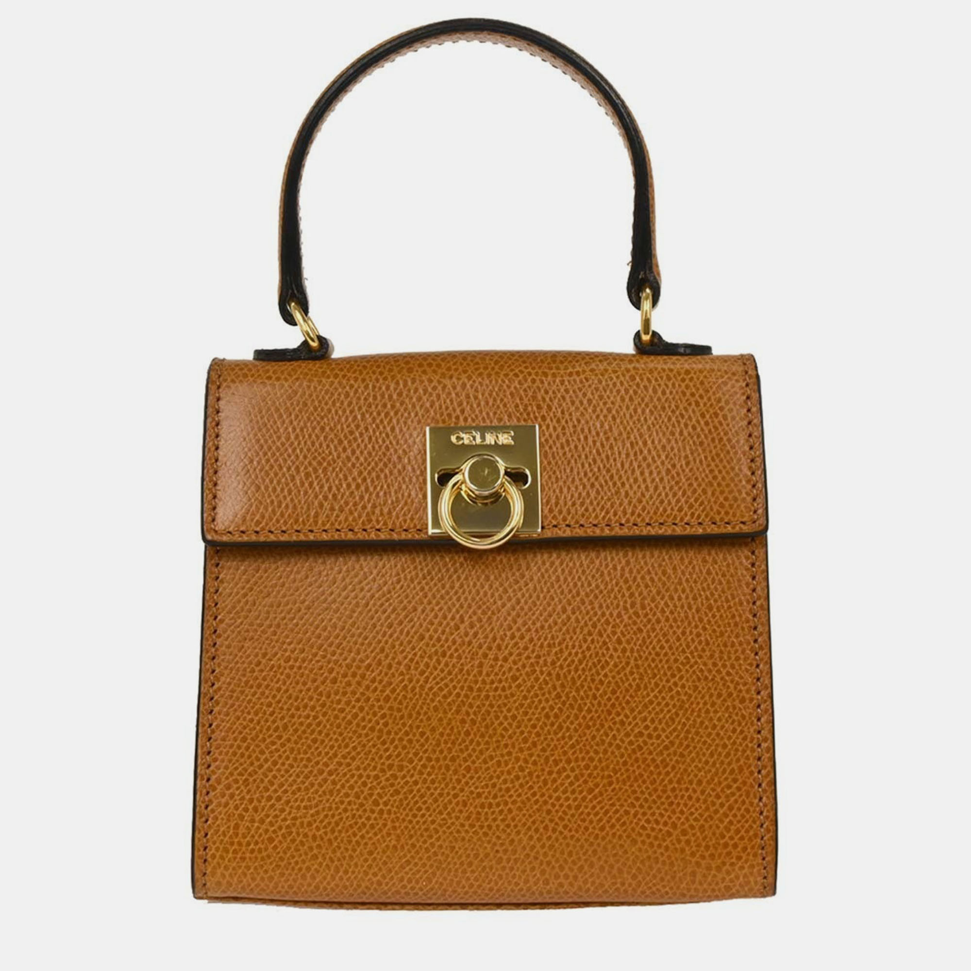 

Celine Brown Leather Handbag JM13