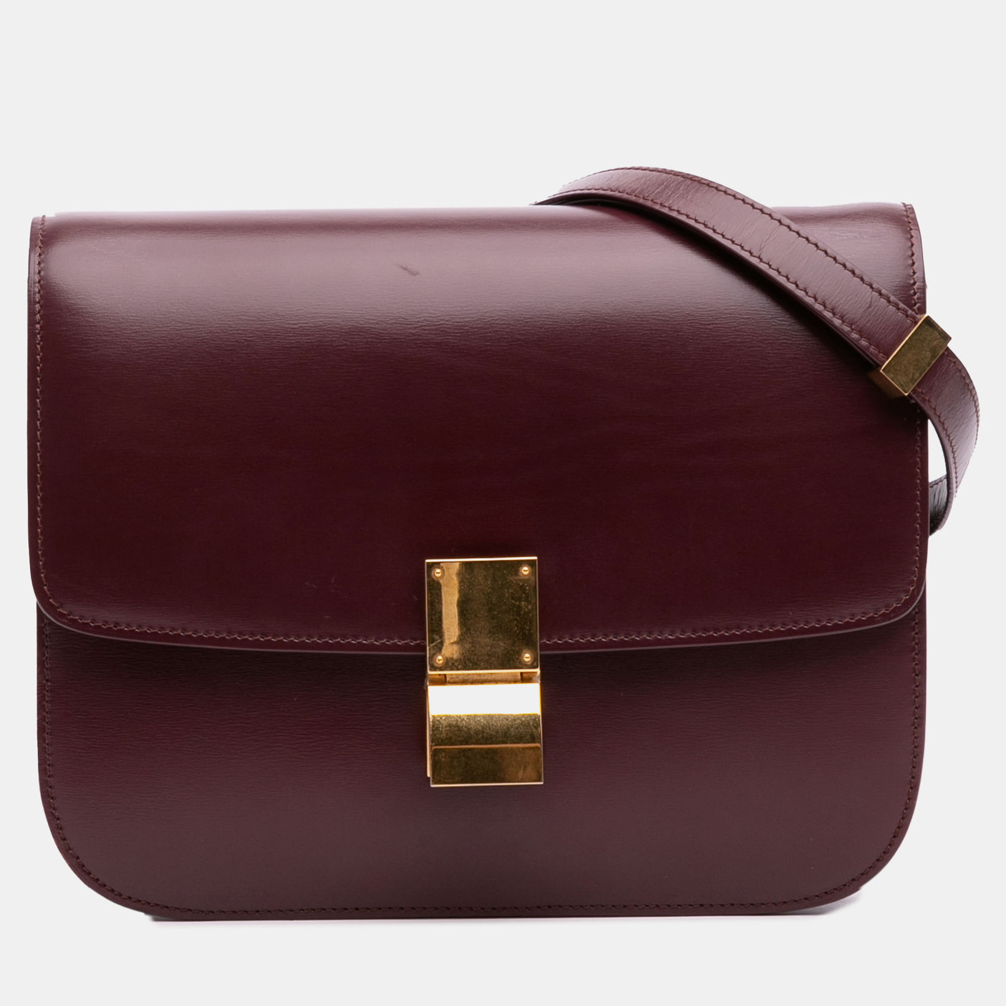 

Celine Burgundy Medium Calfskin Classic Box