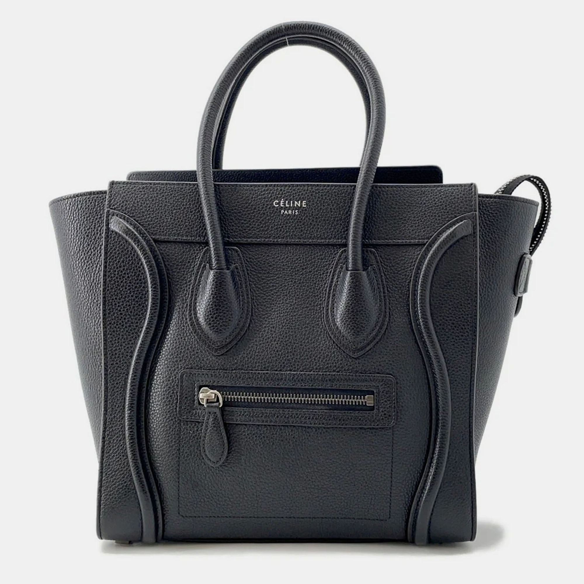 

Celine Luggage Shopper Black Leather Size Micro