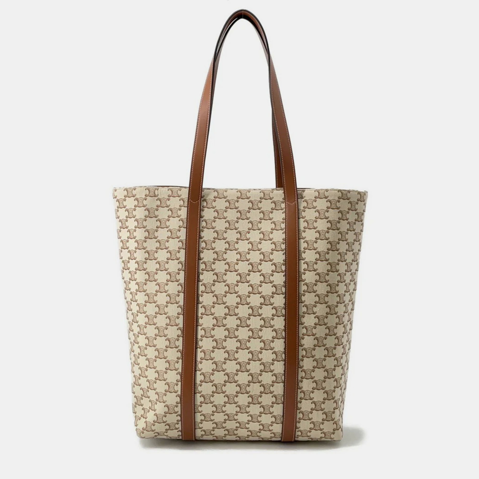 

Celine Museum Bag Natural/Tan Triomphecanvas Leather