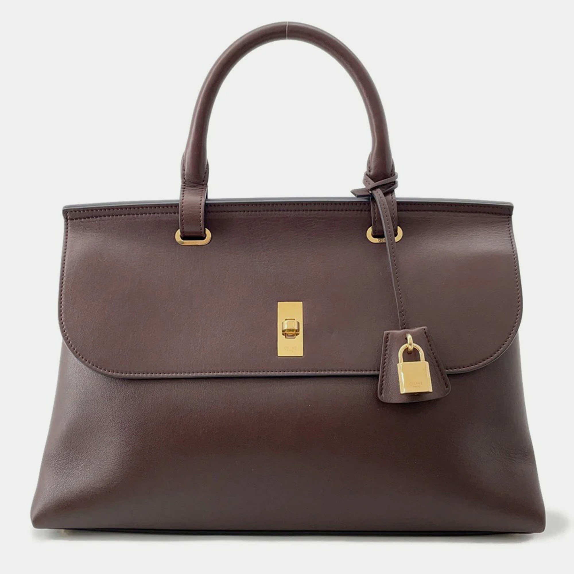 

Celine Occur 16 (Case) Soft Handbag Hickory Leather Size Medium, Brown