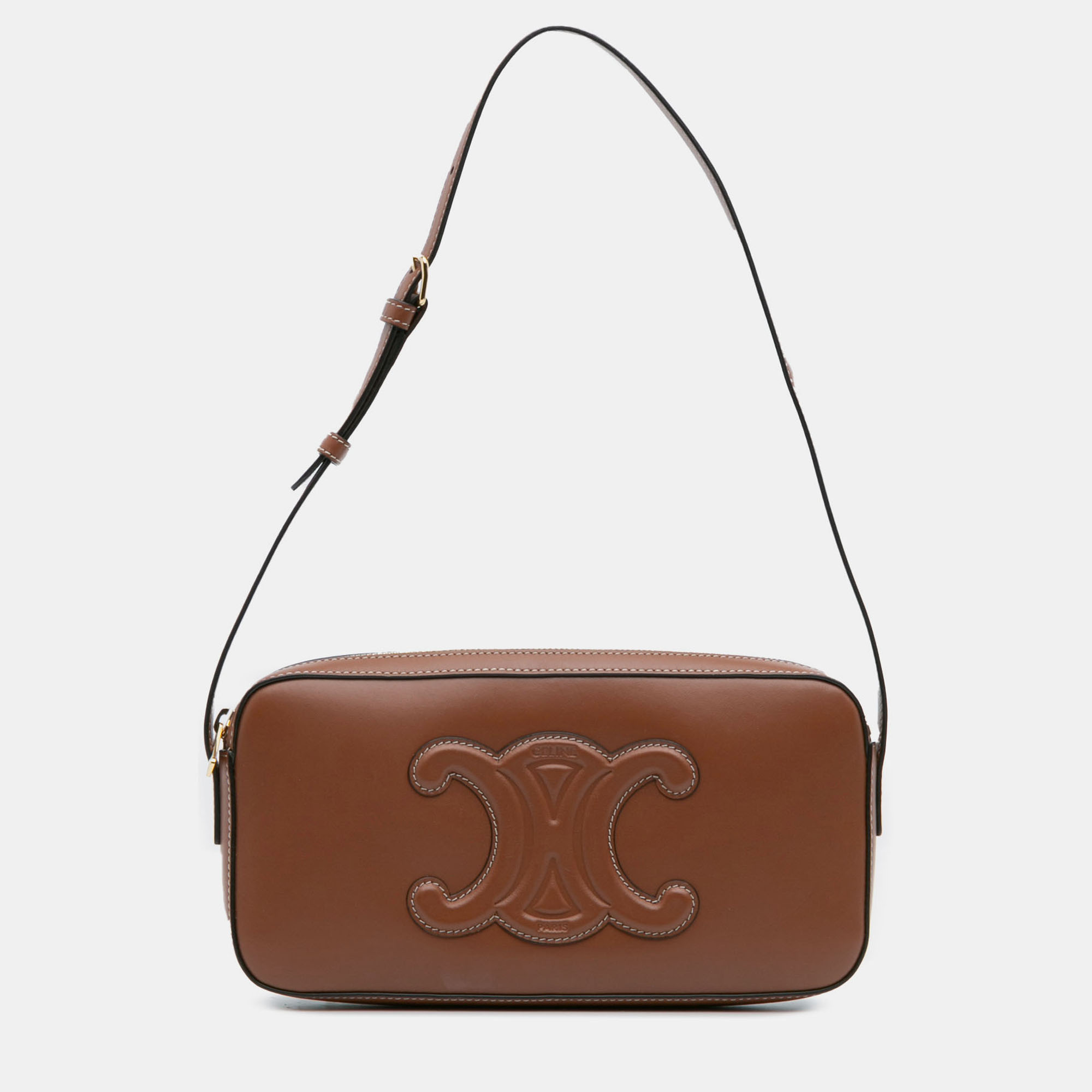 

Celine Brown Mini Calfskin Cuir Triomphe Camera Shoulder Bag