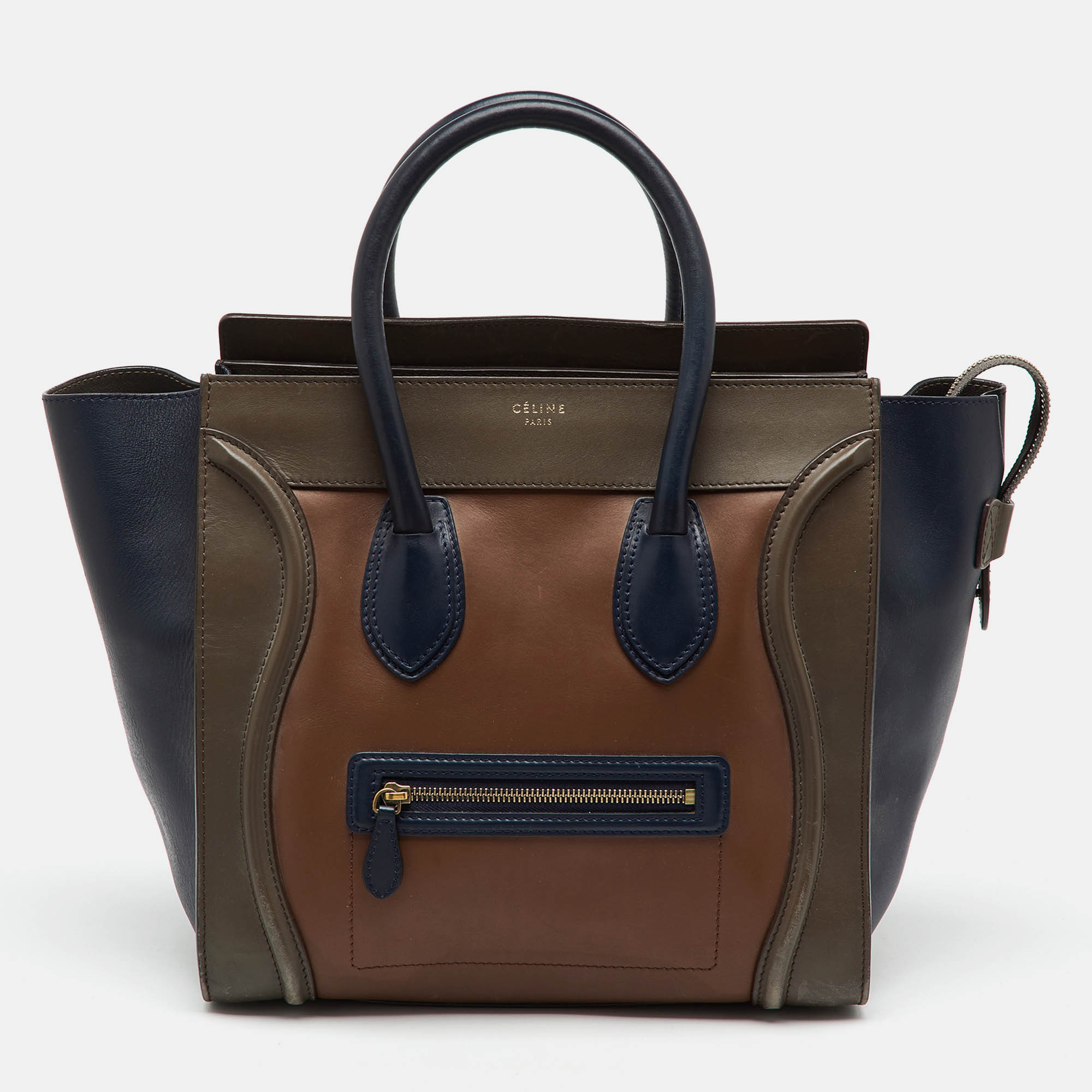 Pre-owned Celine Multicolor Leather Mini Luggage Tote