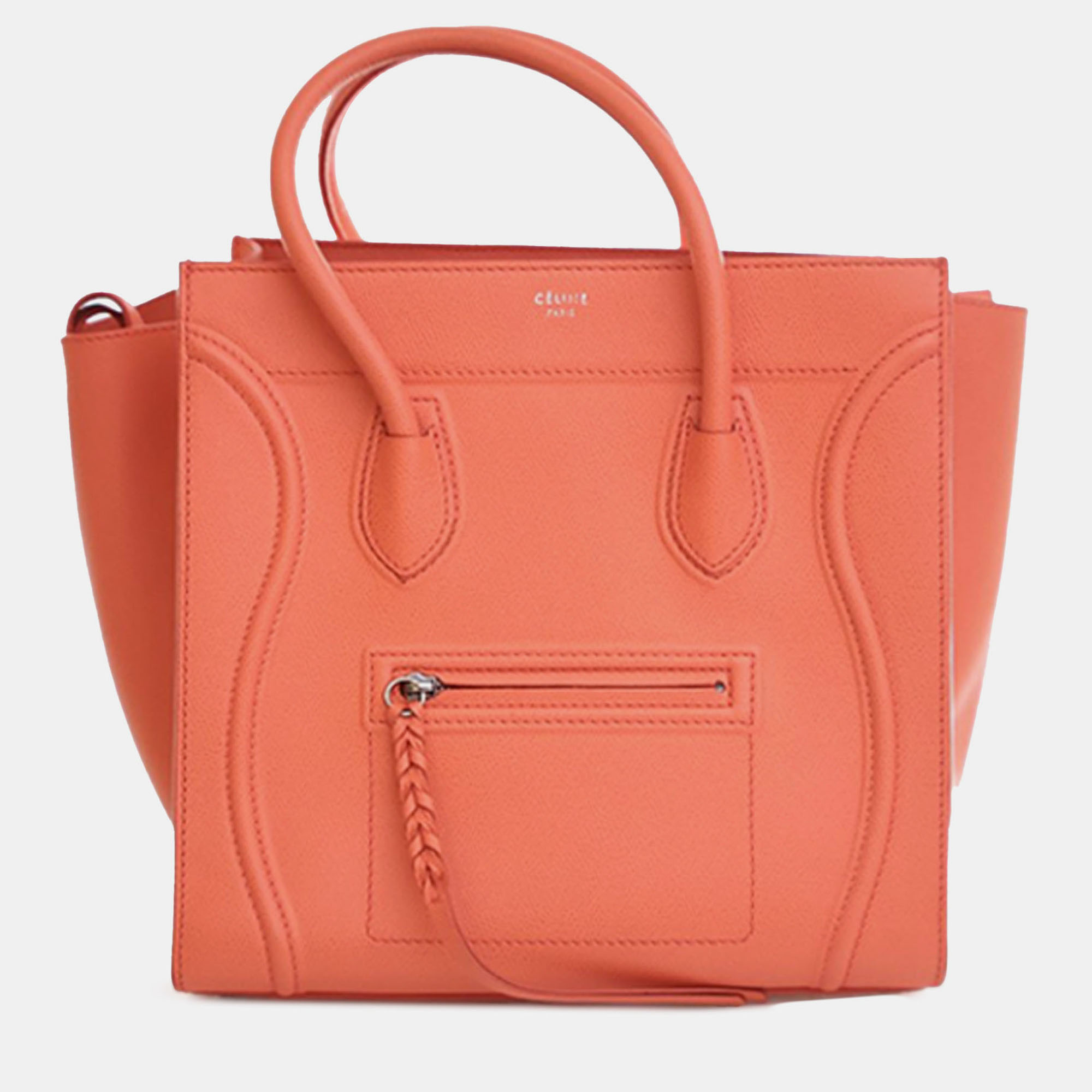 

Celine Orange Medium Leather Phantom Luggage Tote