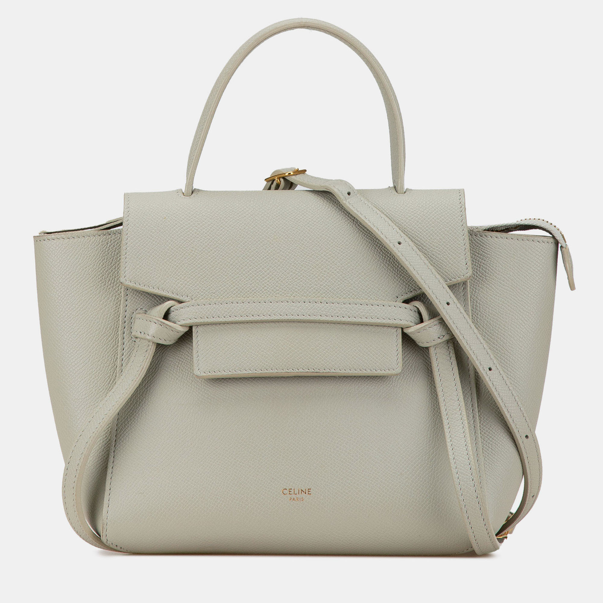 

Celine White Nano Grained Calfskin Belt Bag