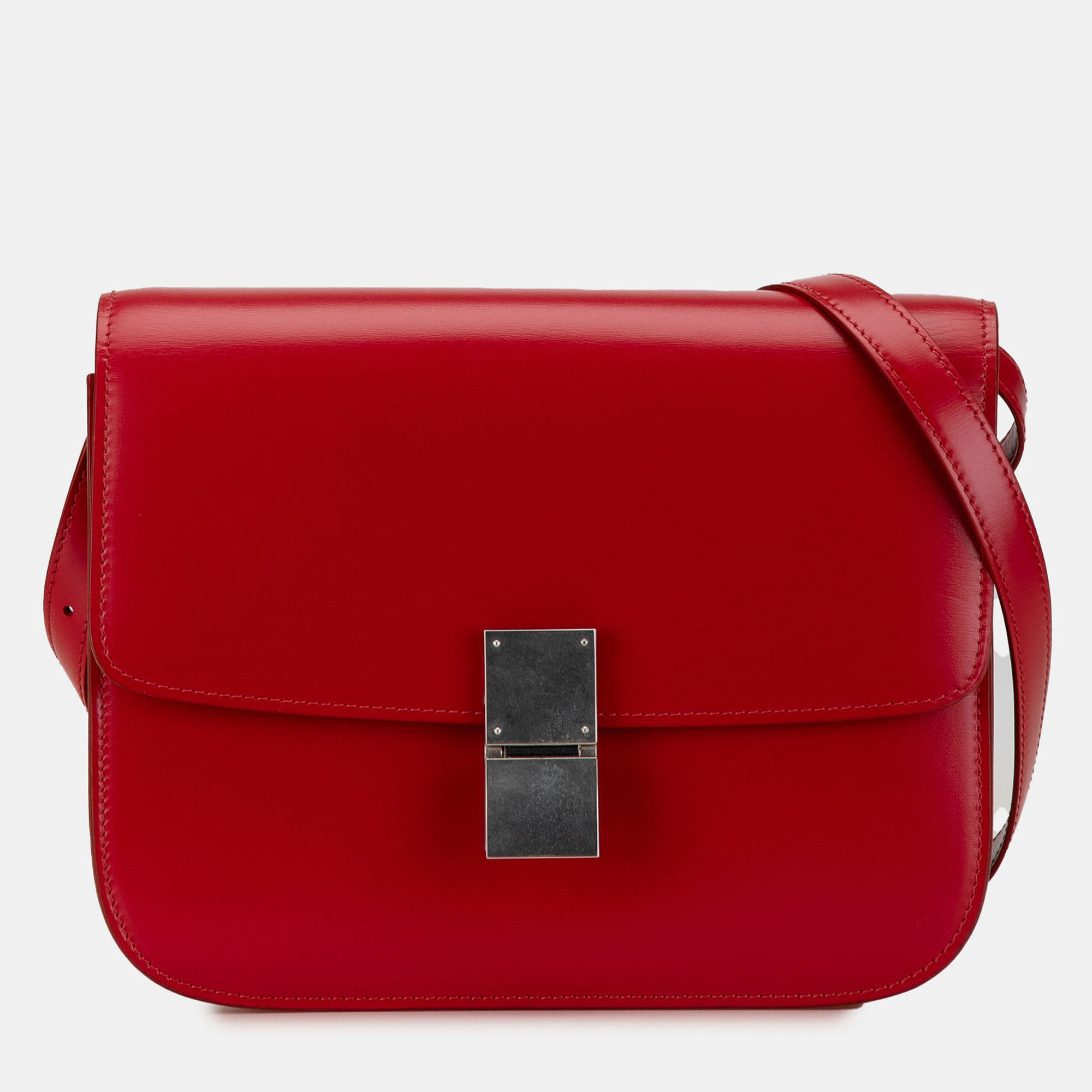 

Celine Red Medium Calfskin Classic Box