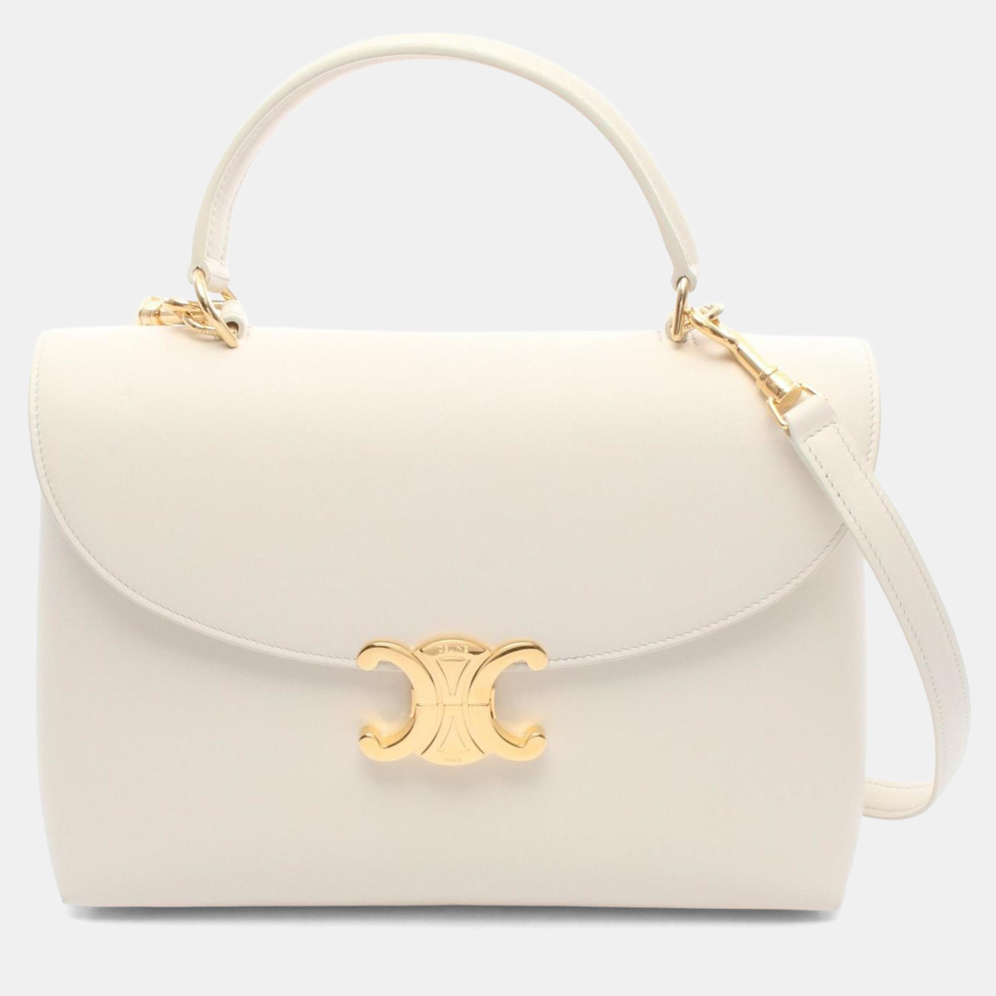 

Celine Medium Nino White Leather Handbag