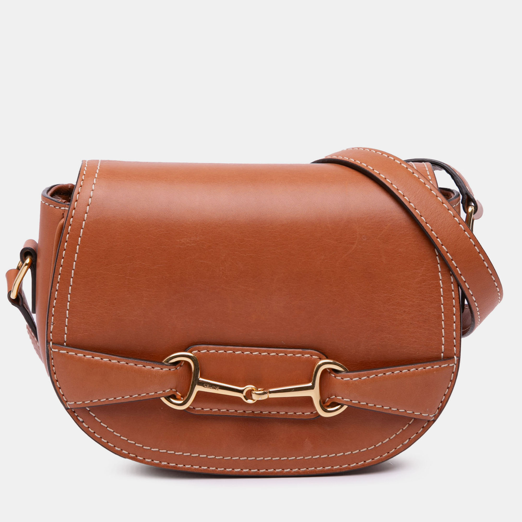 

Celine Brown Small Leather Crecy Flap Crossbody