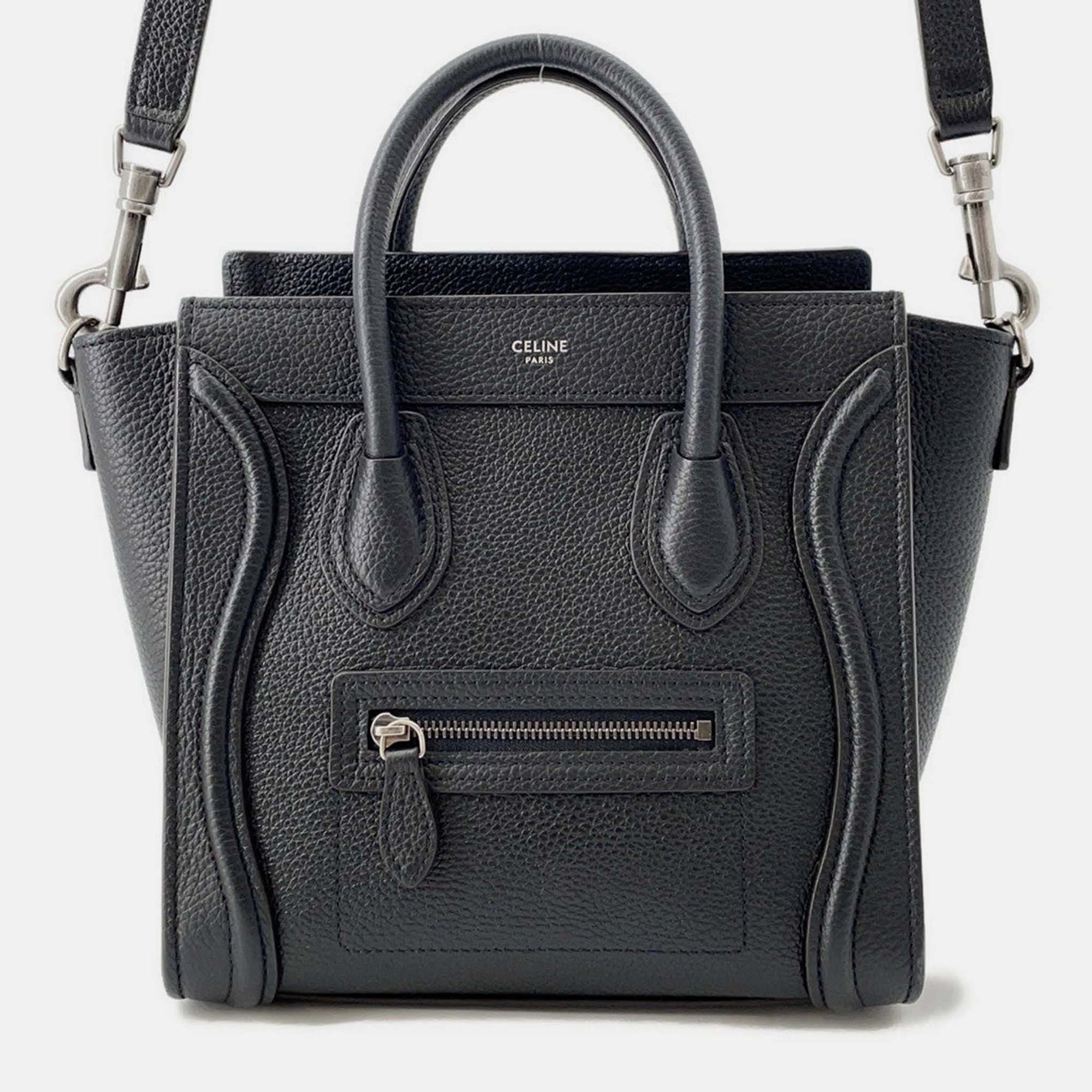

Celine Luggage Shopper Black Leather Size Nano