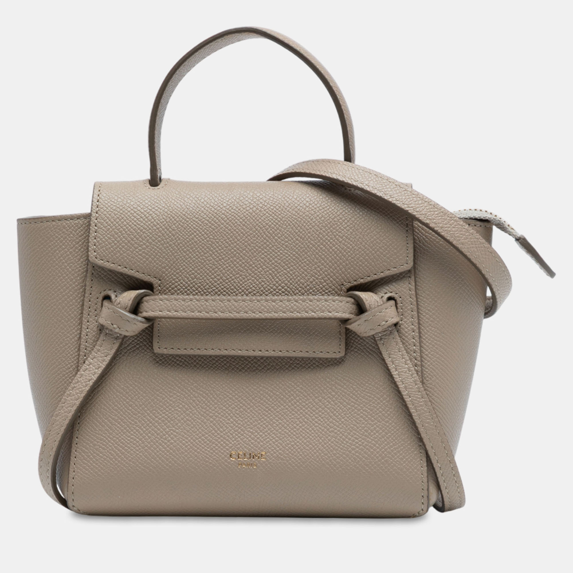 Pre-owned Celine Brown Pico Grained Calfskin Belt Bag