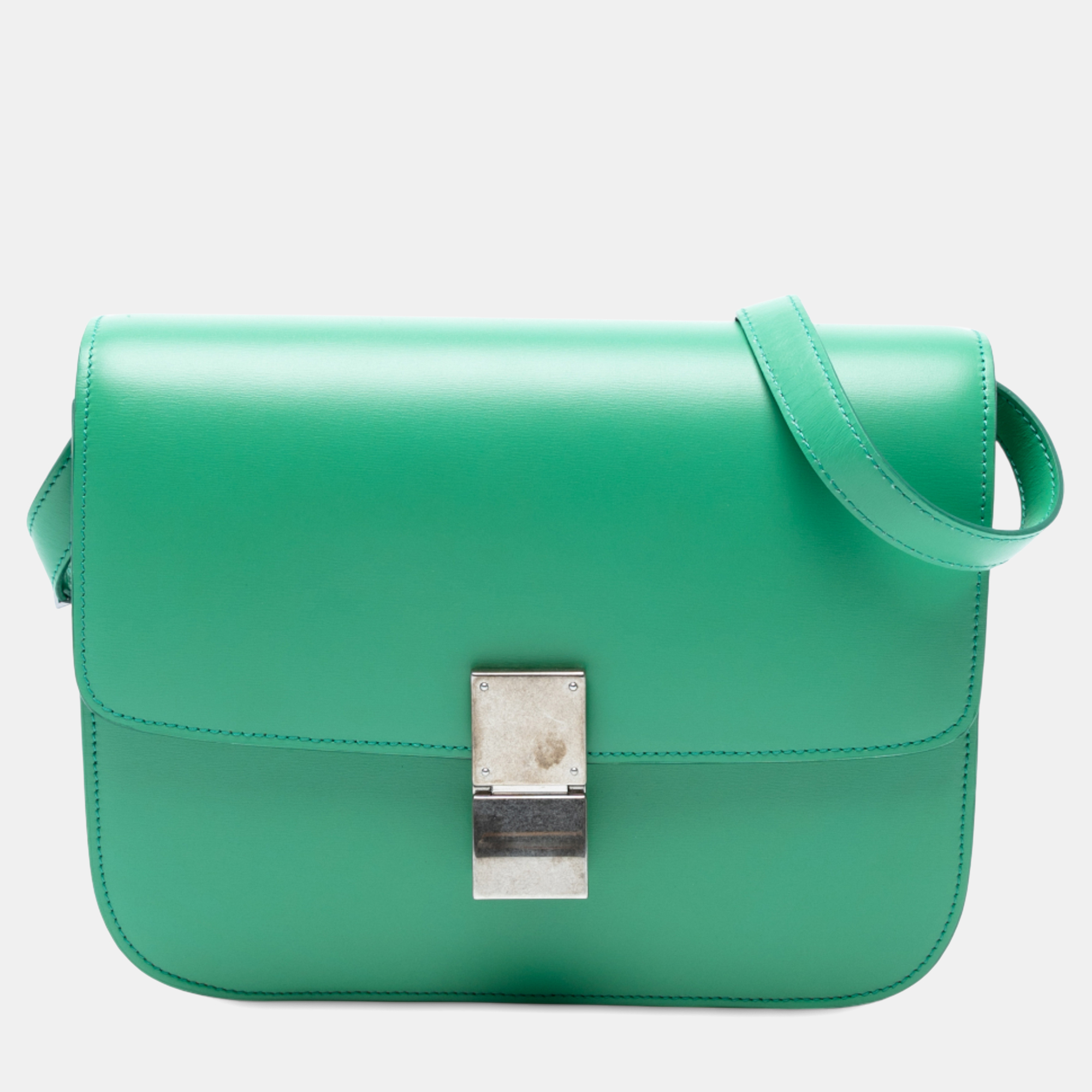 CELINE Pre-owned Green Medium Calfskin Classic Box